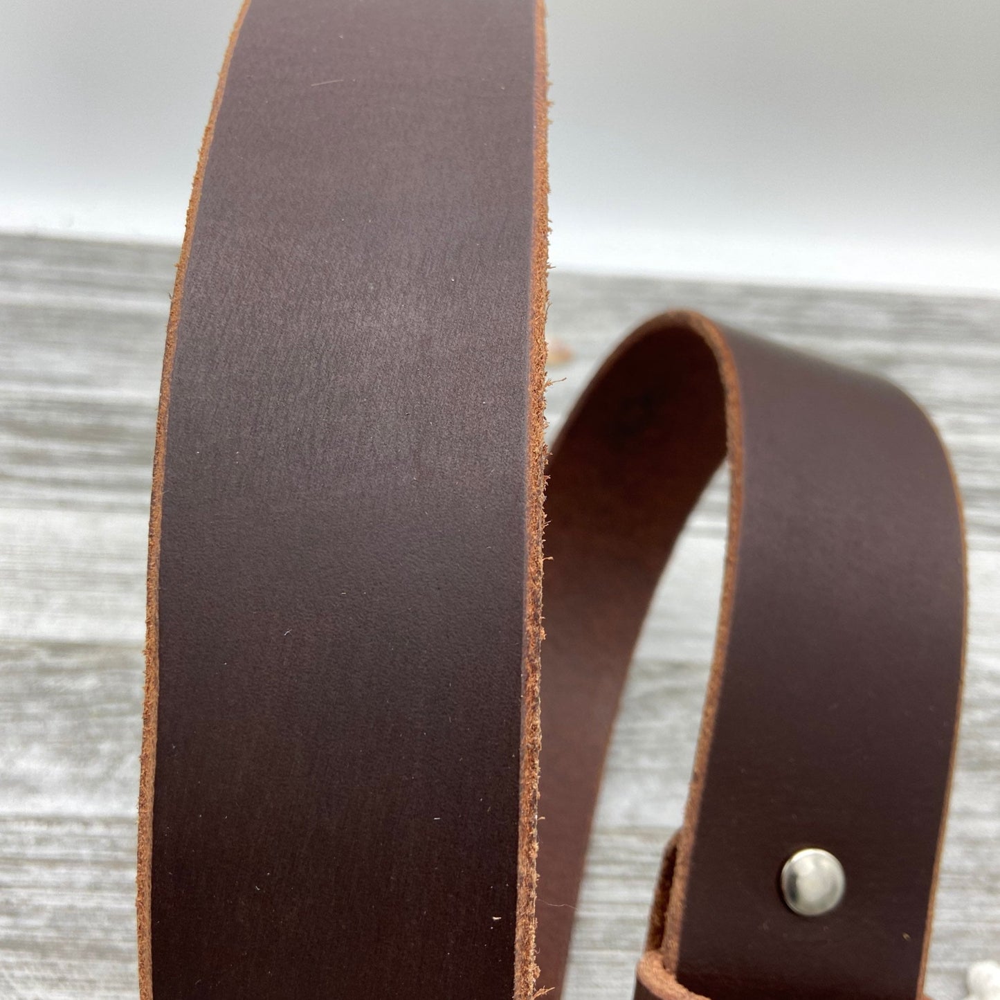 Dk. Brown Leather Belt (1 1/4")