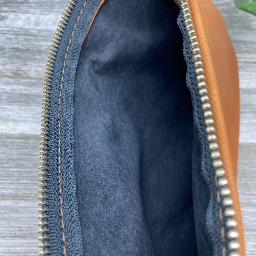 XL Deer Skin Pouch with a Wristlet (8" zipper)