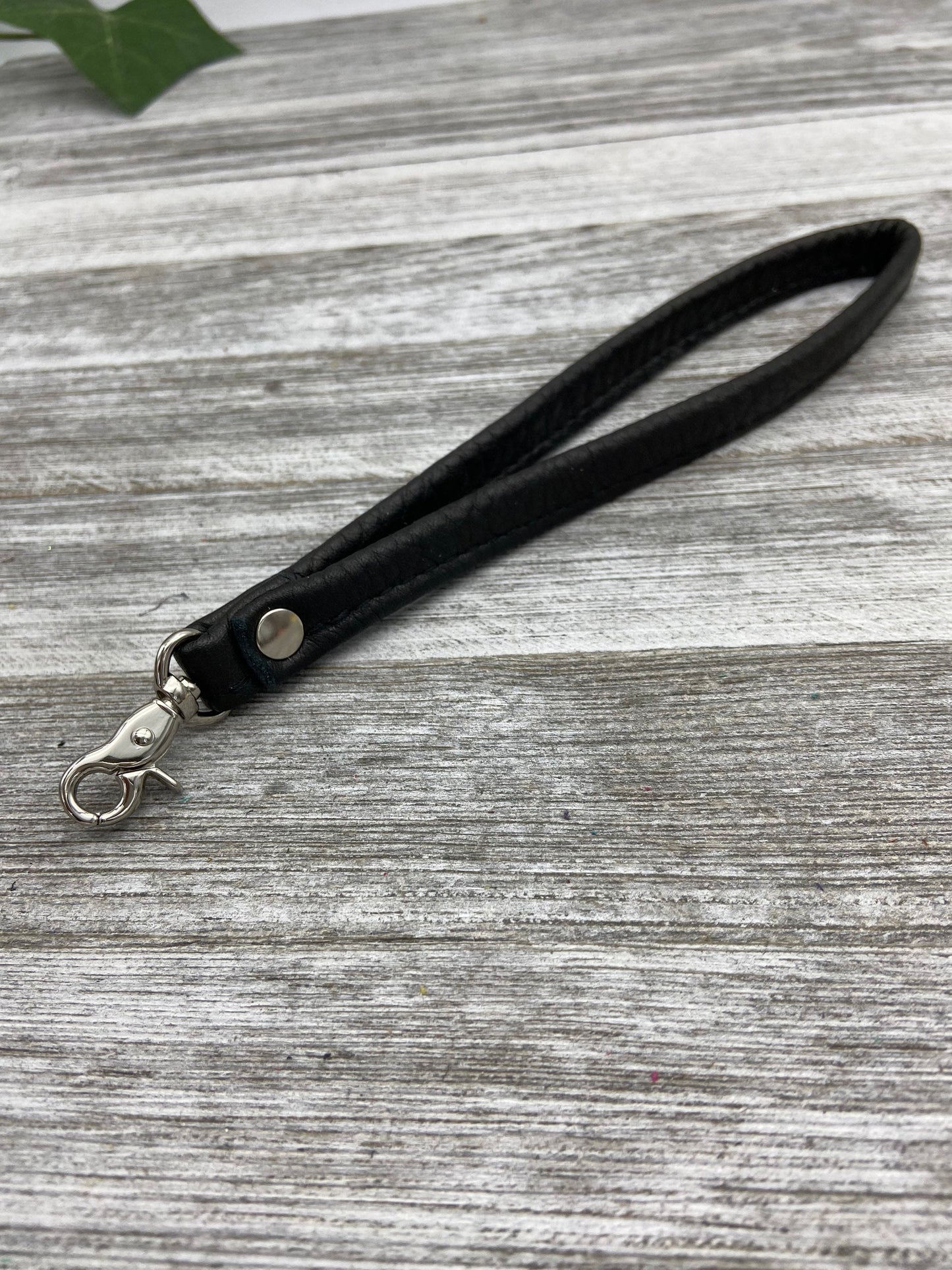 XL Leather Zipper Pouch with a Wristlet (8" zipper)