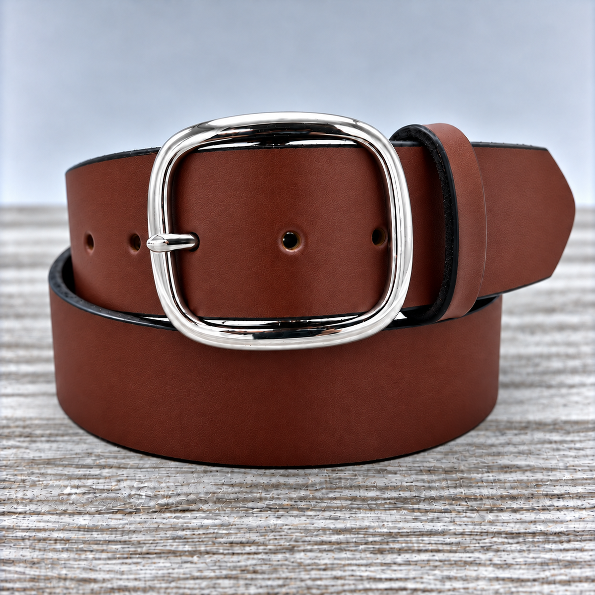 American Bridle Leather Belt – Brown – 1-3/4" – Silver Buckle | Handmade in USA
