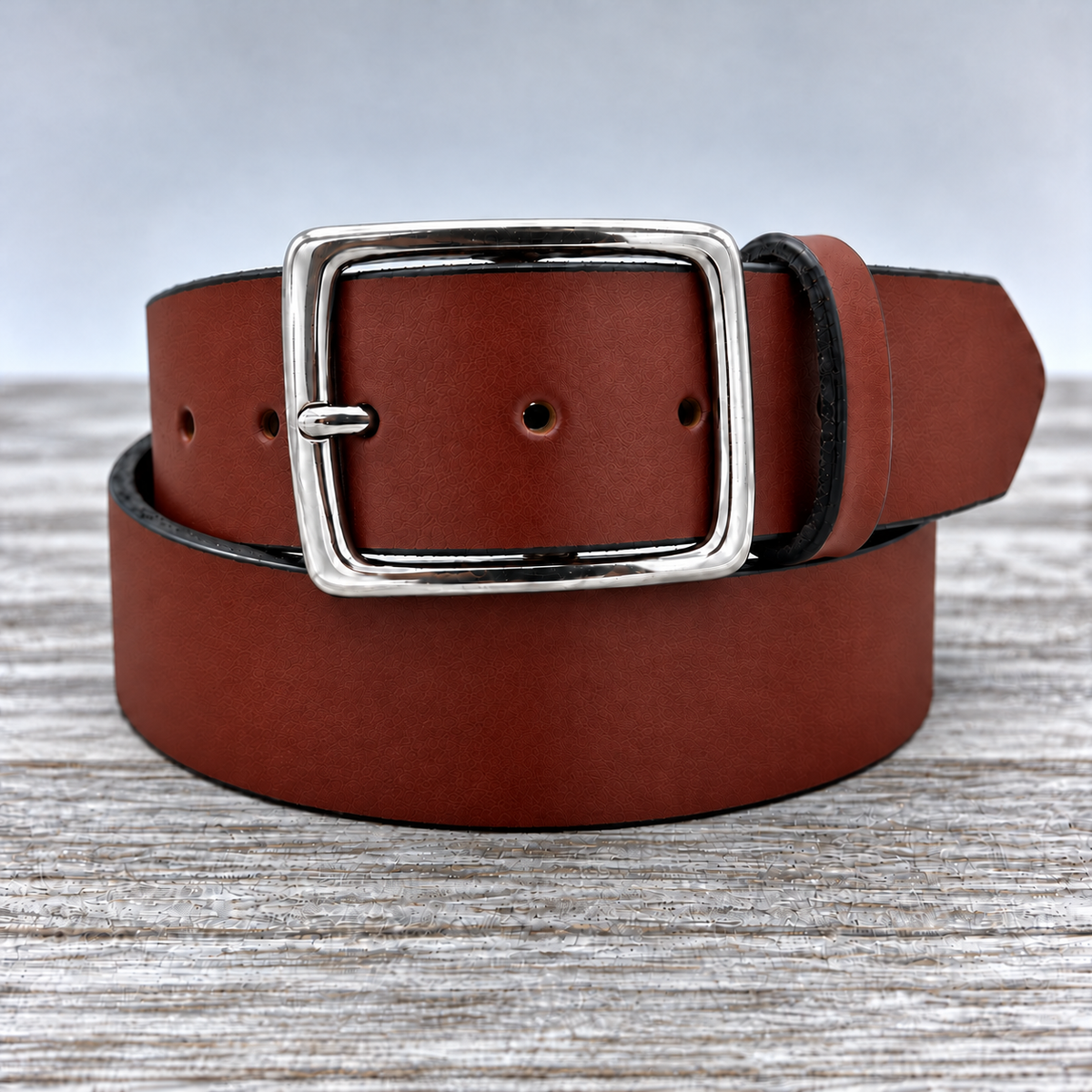 American Bridle Leather Belt – Brown – 1-3/4" – Silver Buckle | Handmade in USA