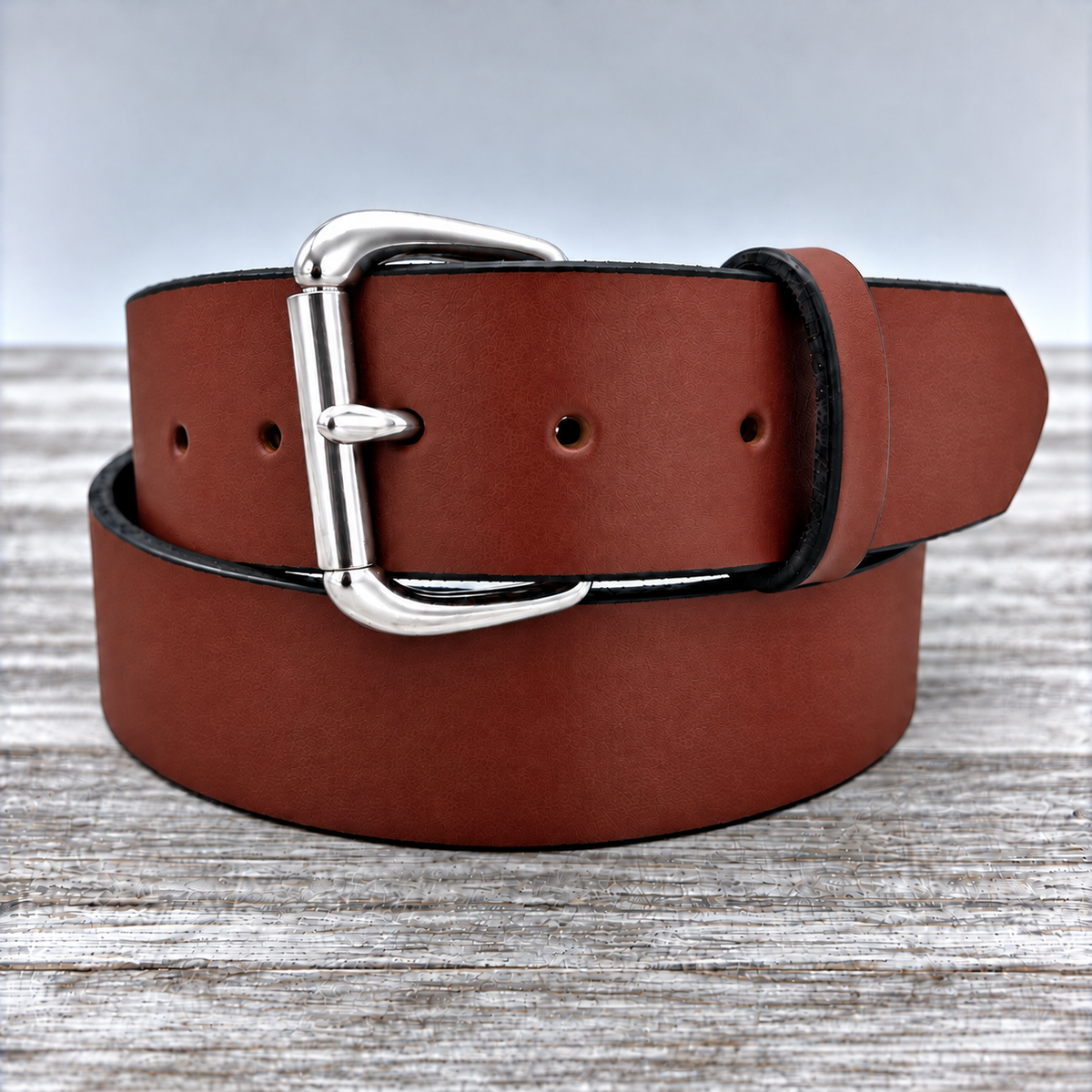 American Bridle Leather Belt – Brown – 1-3/4" – Silver Buckle | Handmade in USA