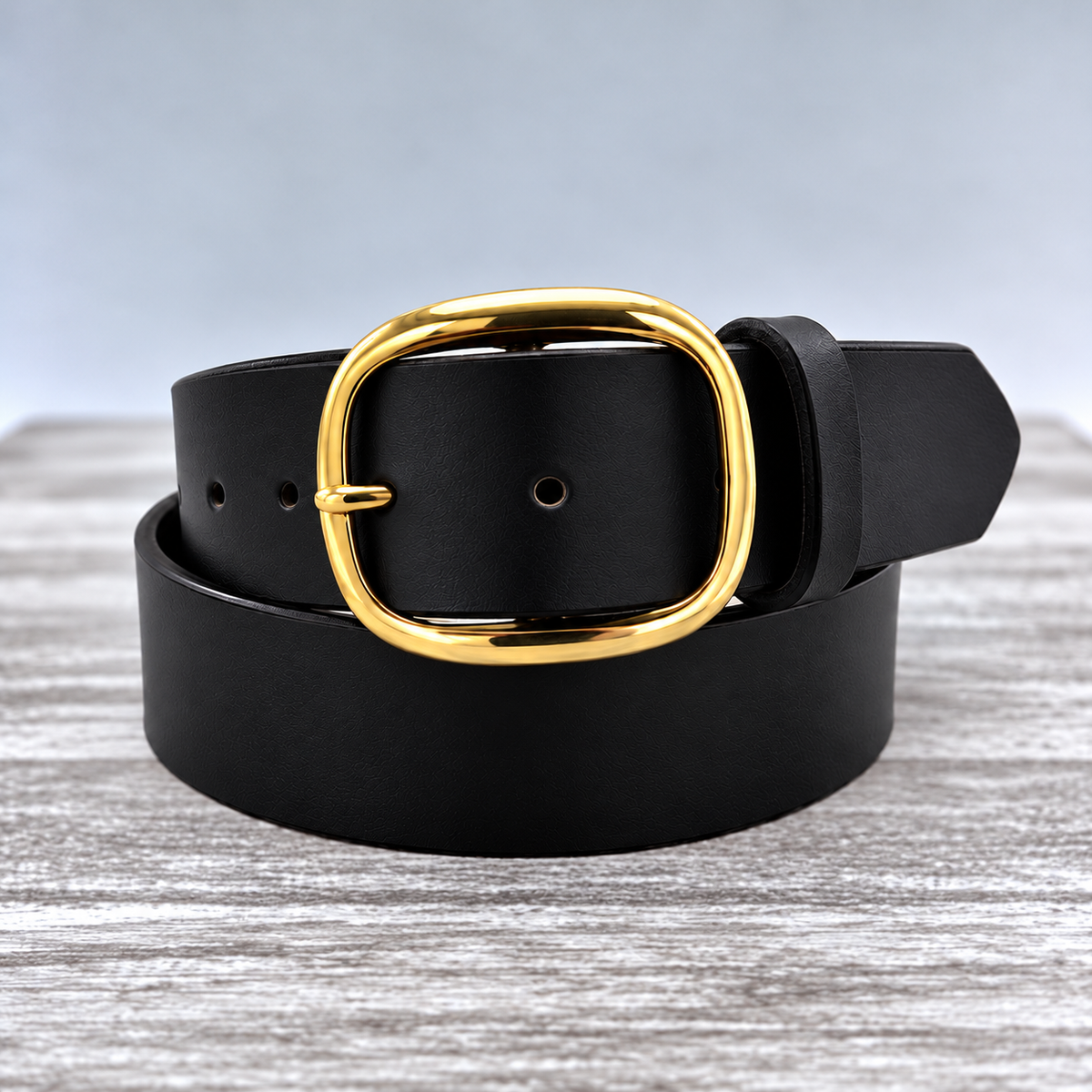 American Bridle Leather Belt – Black – 1-3/4" – Brass Buckle | Handmade in USA