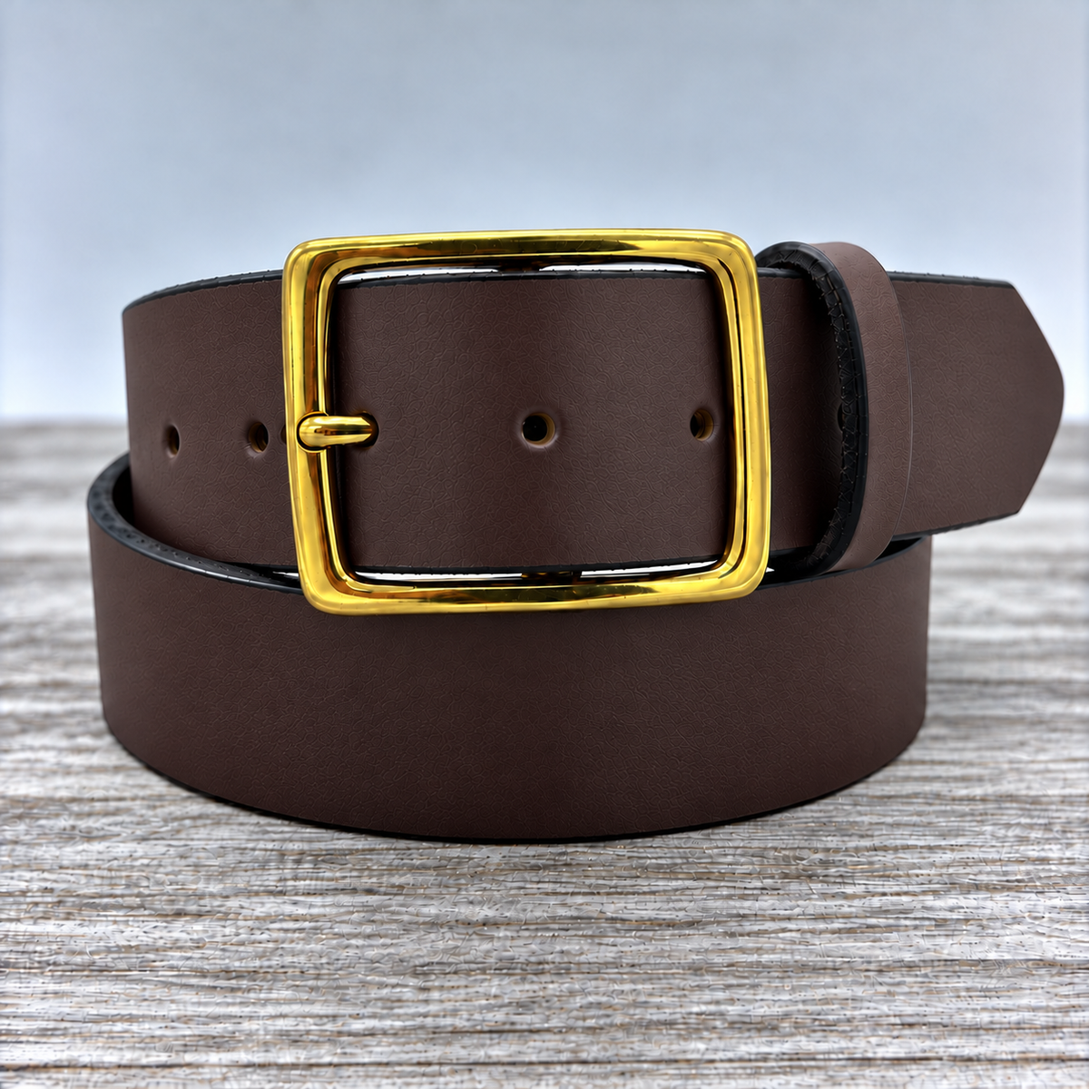 American Bridle Leather Belt – Dark Brown – 1-3/4" - Brass Buckle | Handmade in USA