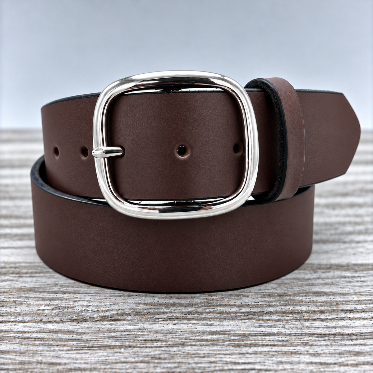 American Bridle Leather Belt – Dark Brown – 1-3/4" – Silver Buckle | Handmade in USA