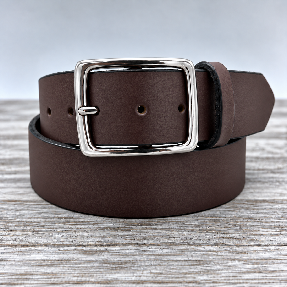 American Bridle Leather Belt – Dark Brown – 1-3/4" – Silver Buckle | Handmade in USA