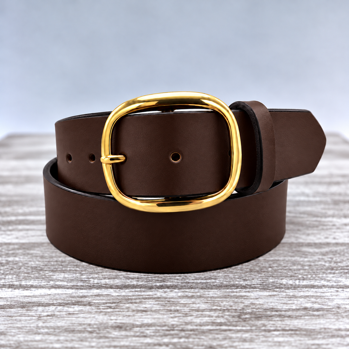 American Bridle Leather Belt – Dark Brown – 1-3/4" - Brass Buckle | Handmade in USA