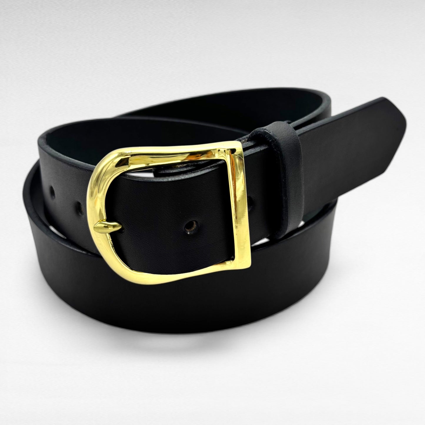 Black Bridle Leather Belt – 1 1/2” | Handcrafted in USA
