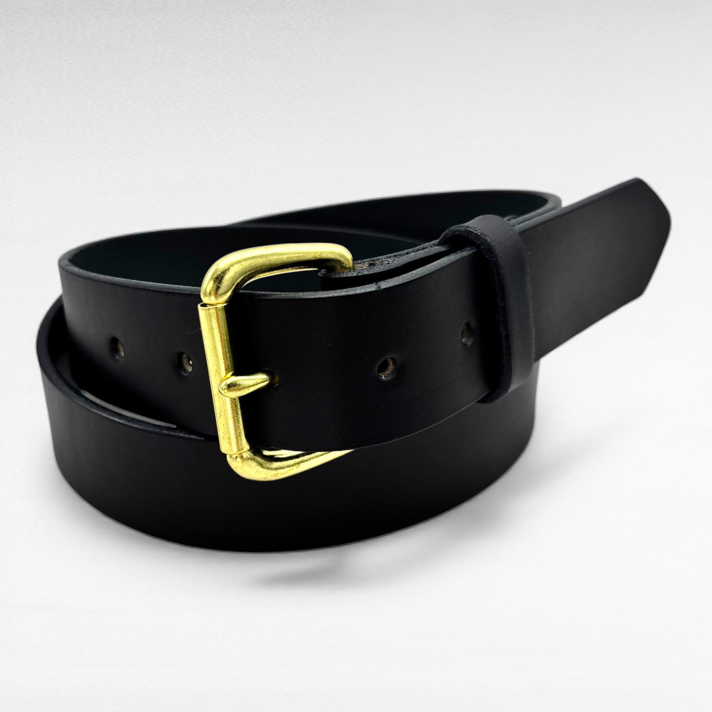 Black Bridle Leather Belt – 1 1/2” | Handcrafted in USA