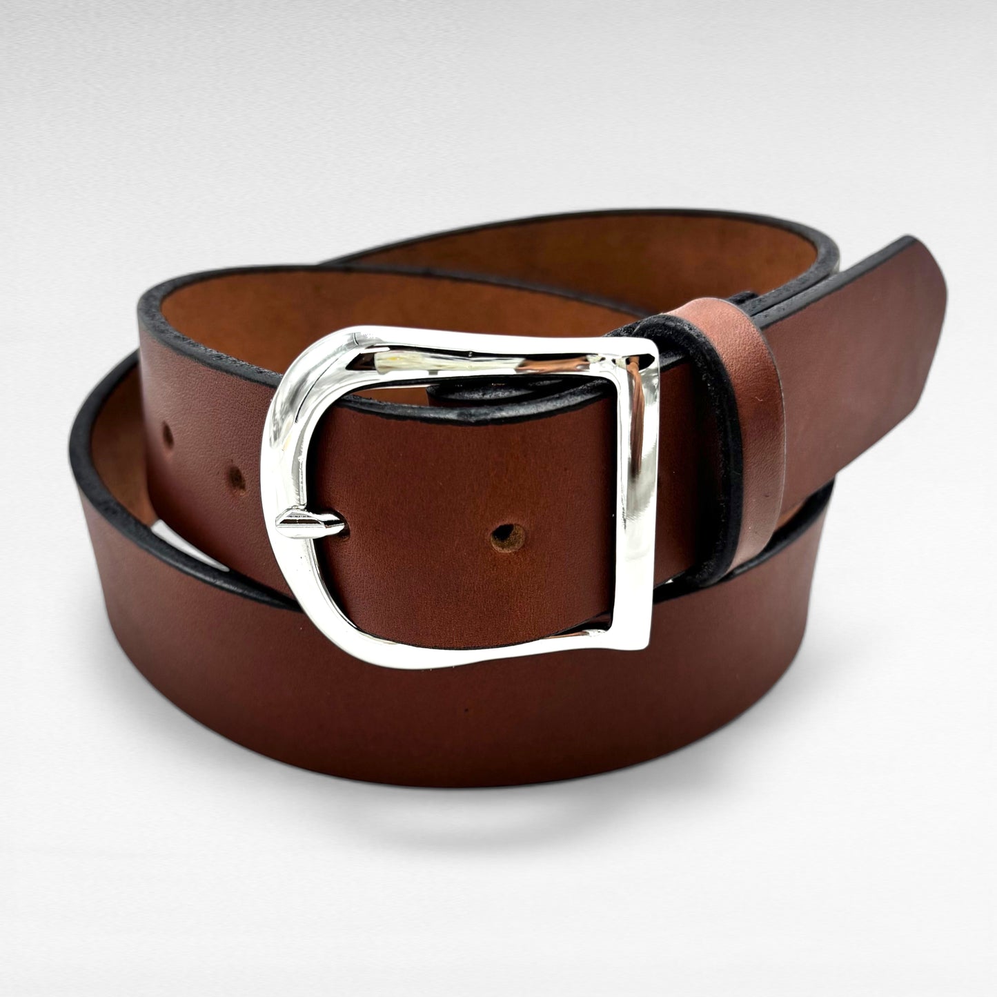 Brown Bridle Leather Belt – 1 1/2” Bridle Leather – Handcrafted in USA