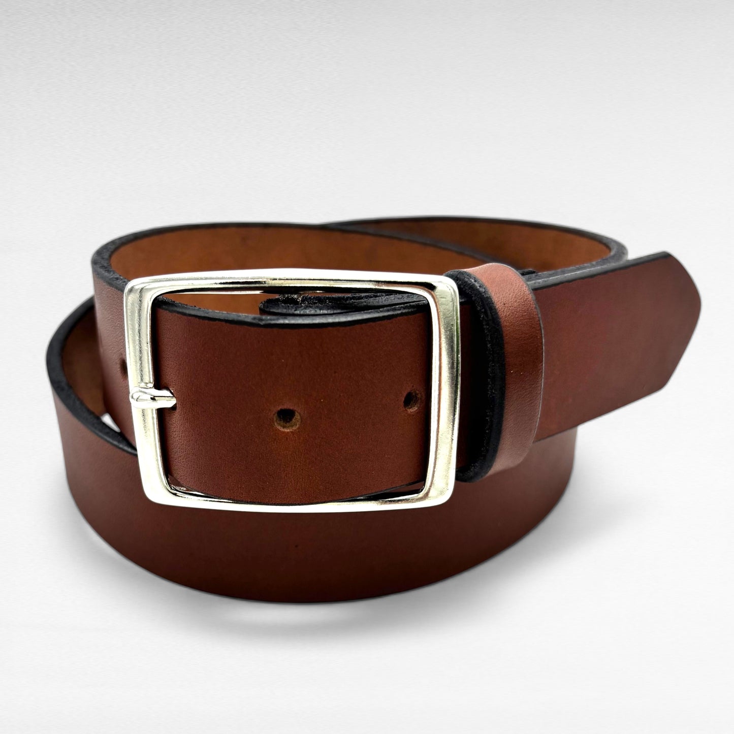 Brown Bridle Leather Belt – 1 1/2” Bridle Leather – Handcrafted in USA