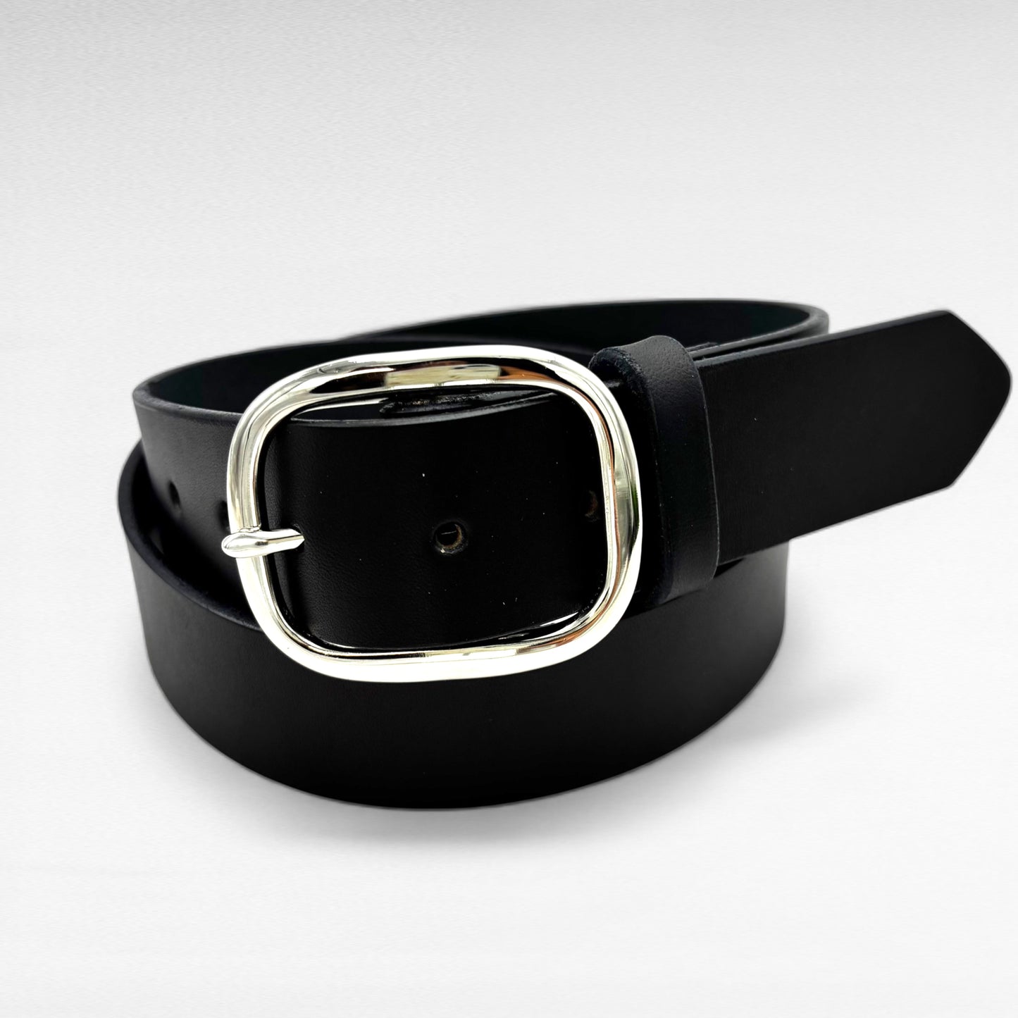 Black Bridle Leather Belt – 1 1/2” | Handcrafted in USA