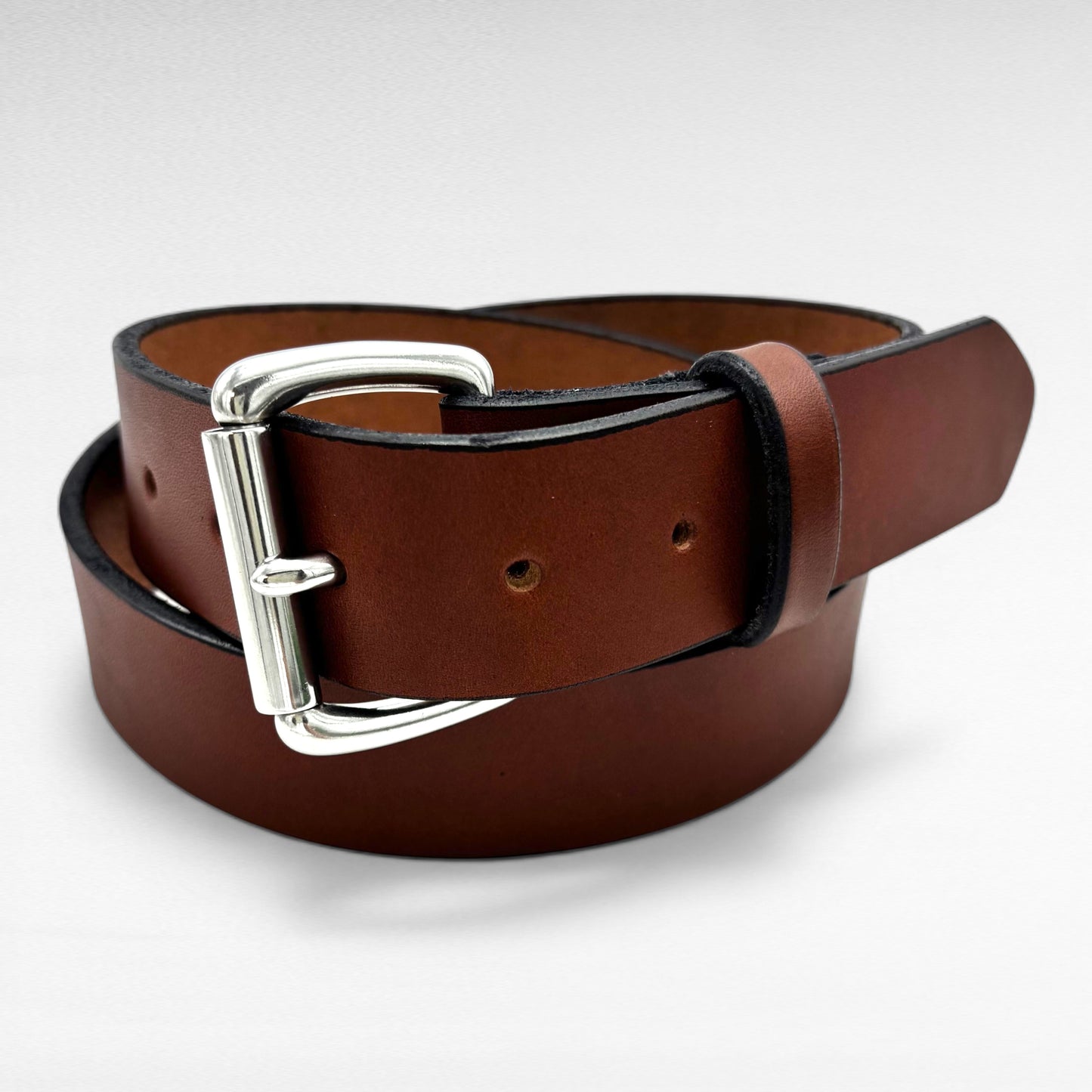 Brown Bridle Leather Belt – 1 1/2” Bridle Leather – Handcrafted in USA