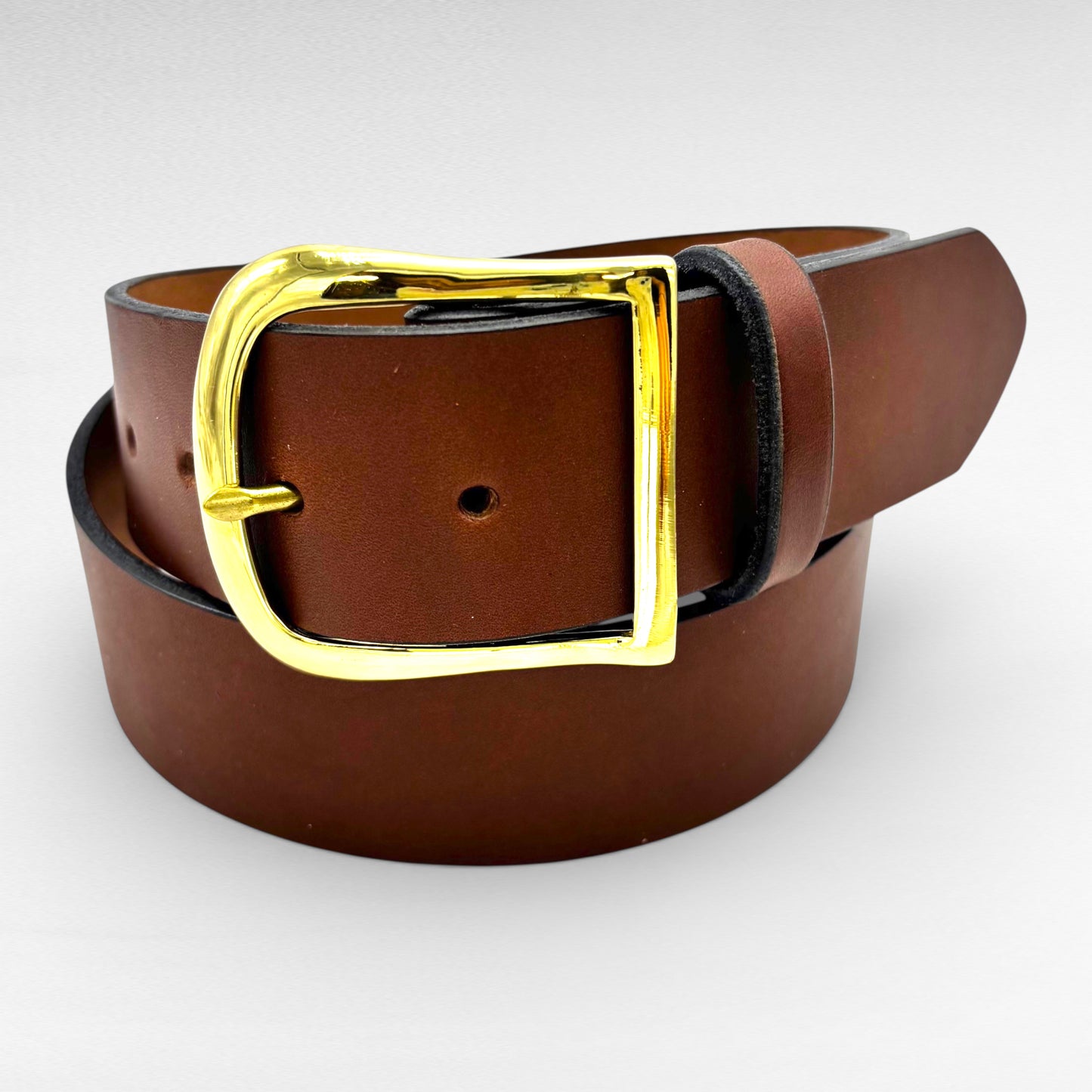 Brown Bridle Leather Belt – 1 3/4” Bridle Leather – Handcrafted in USA