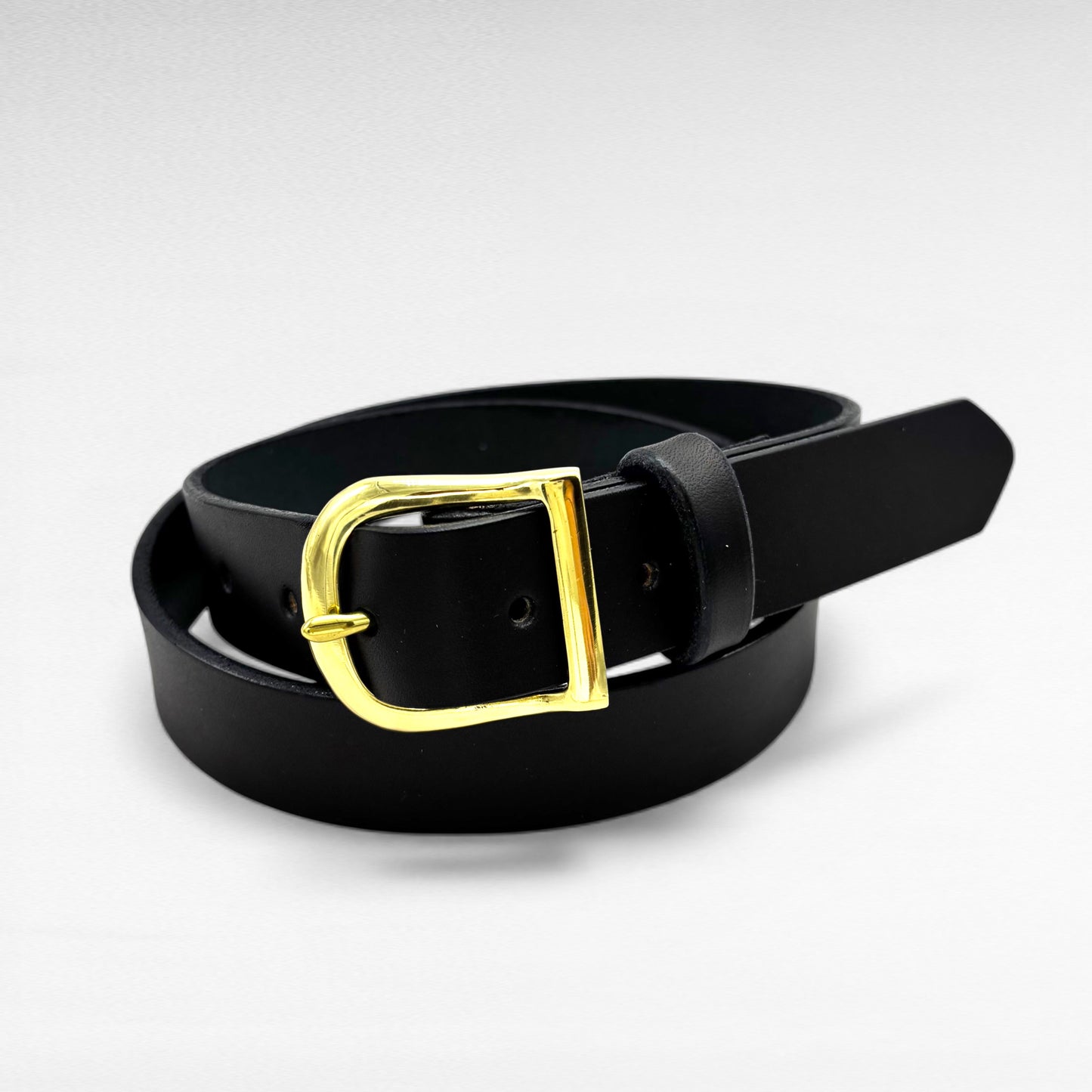 Black Bridle Leather Belt – 1 1/4” | Handcrafted in USA