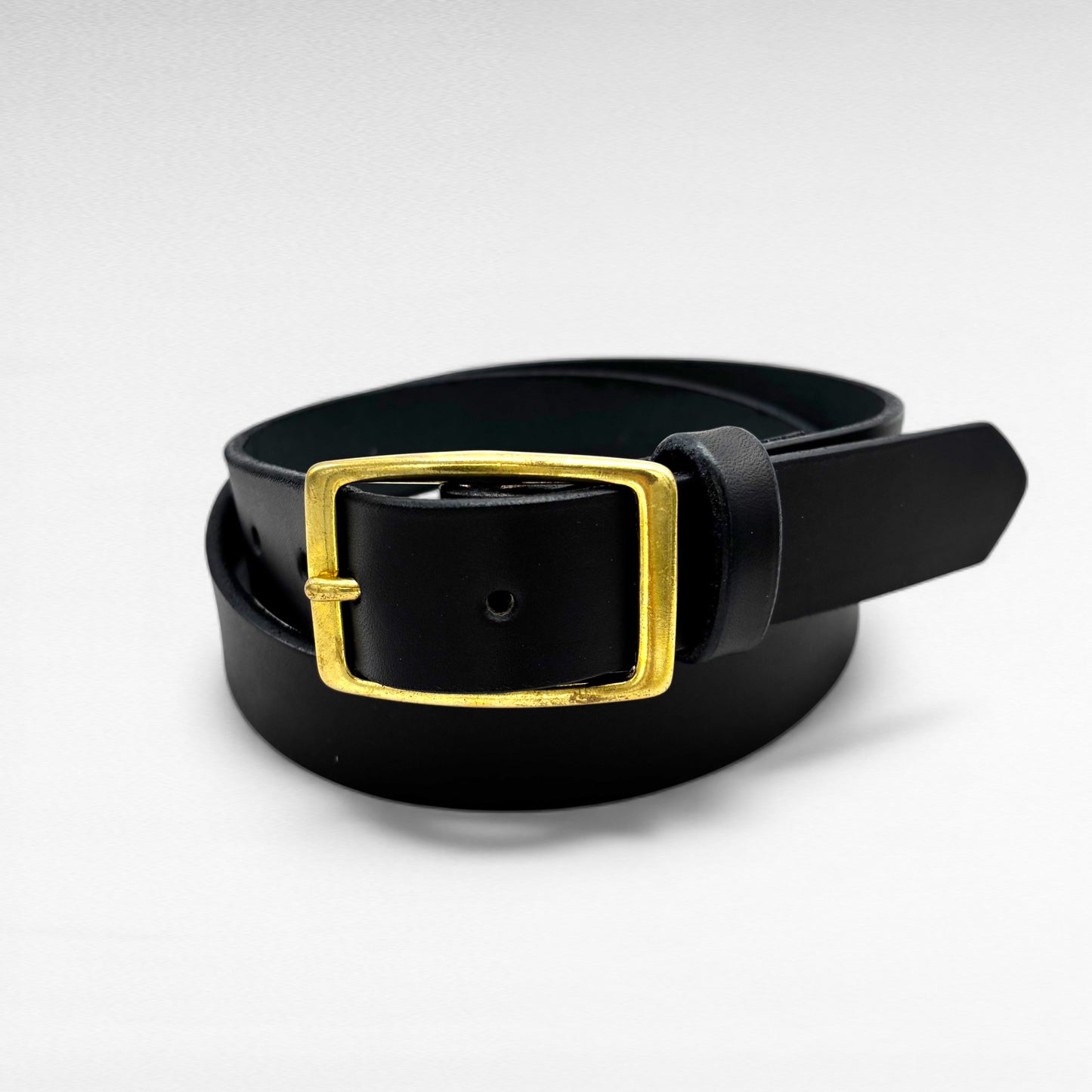 Black Bridle Leather Belt – 1 1/4” | Handcrafted in USA