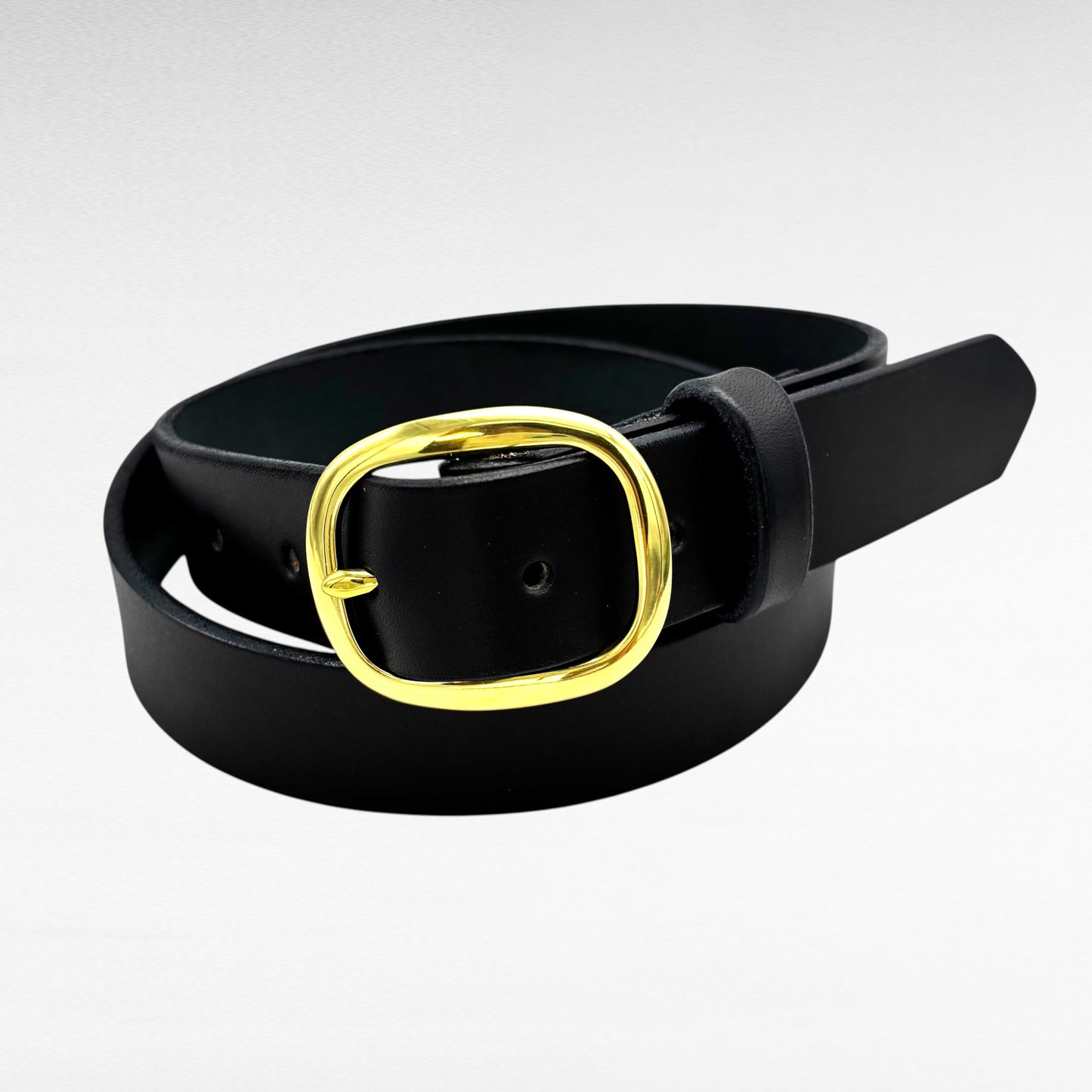 Black Bridle Leather Belt – 1 1/4” | Handcrafted in USA