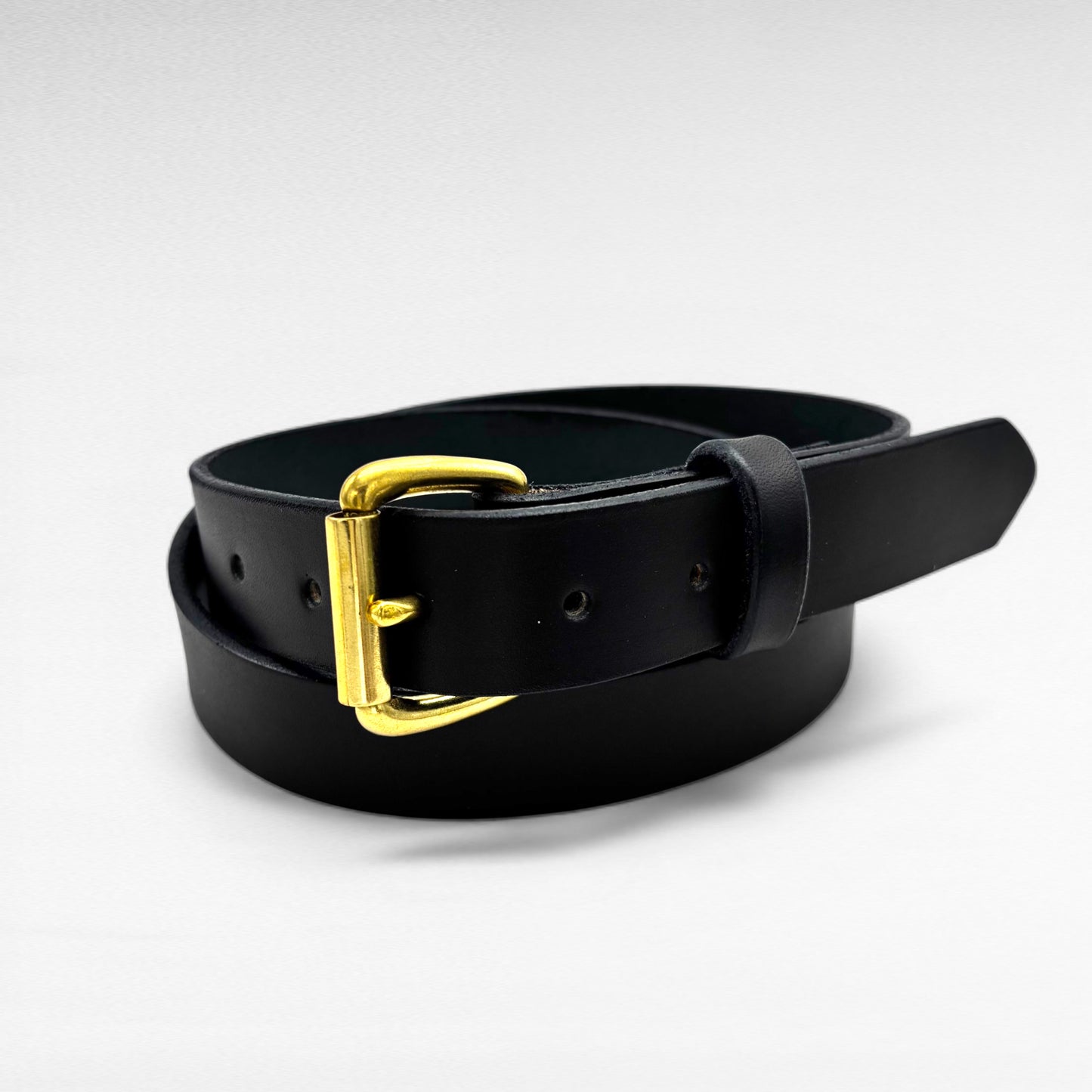 Black Bridle Leather Belt – 1 1/4” | Handcrafted in USA