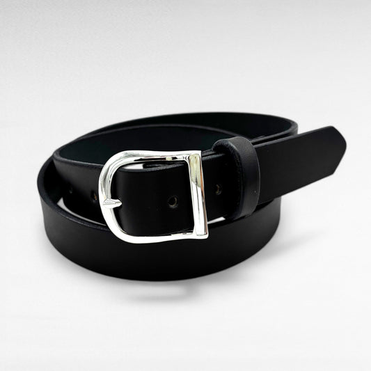 Black Bridle Leather Belt – 1 1/4” | Handcrafted in USA