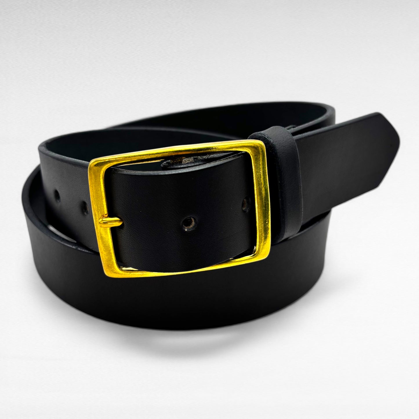 Black Bridle Leather Belt – 1 1/2” | Handcrafted in USA