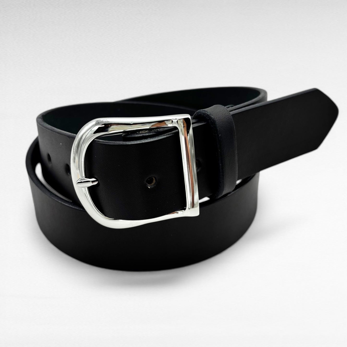 Black Bridle Leather Belt – 1 1/2” | Handcrafted in USA