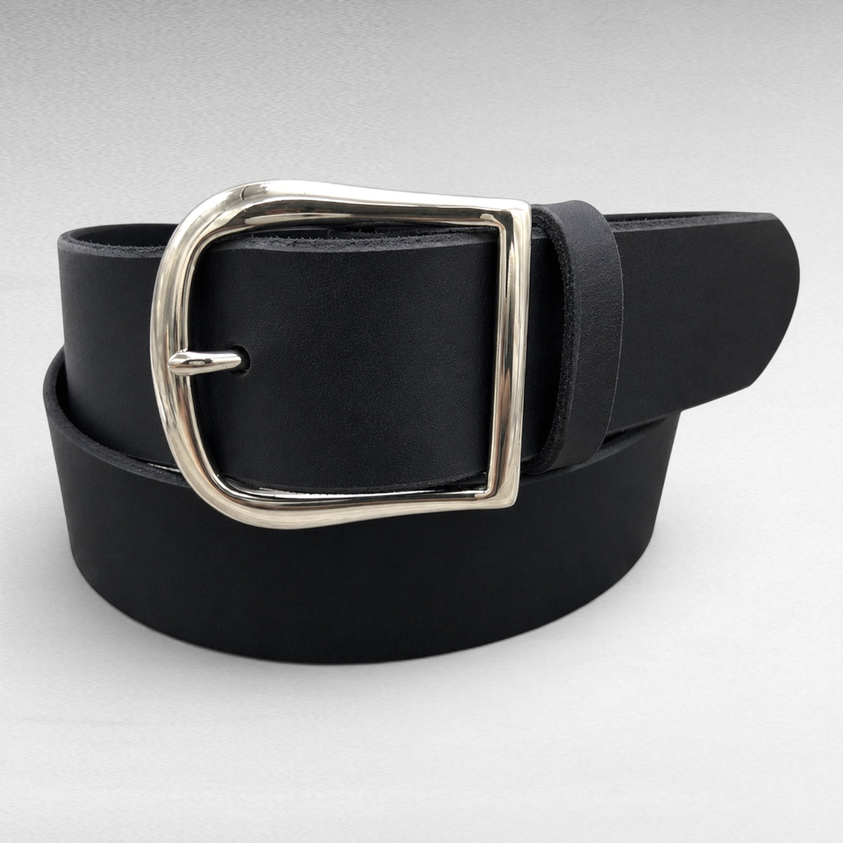 Classic Water Buffalo Leather Belt – Black – 1-3/4" | Handmade in USA