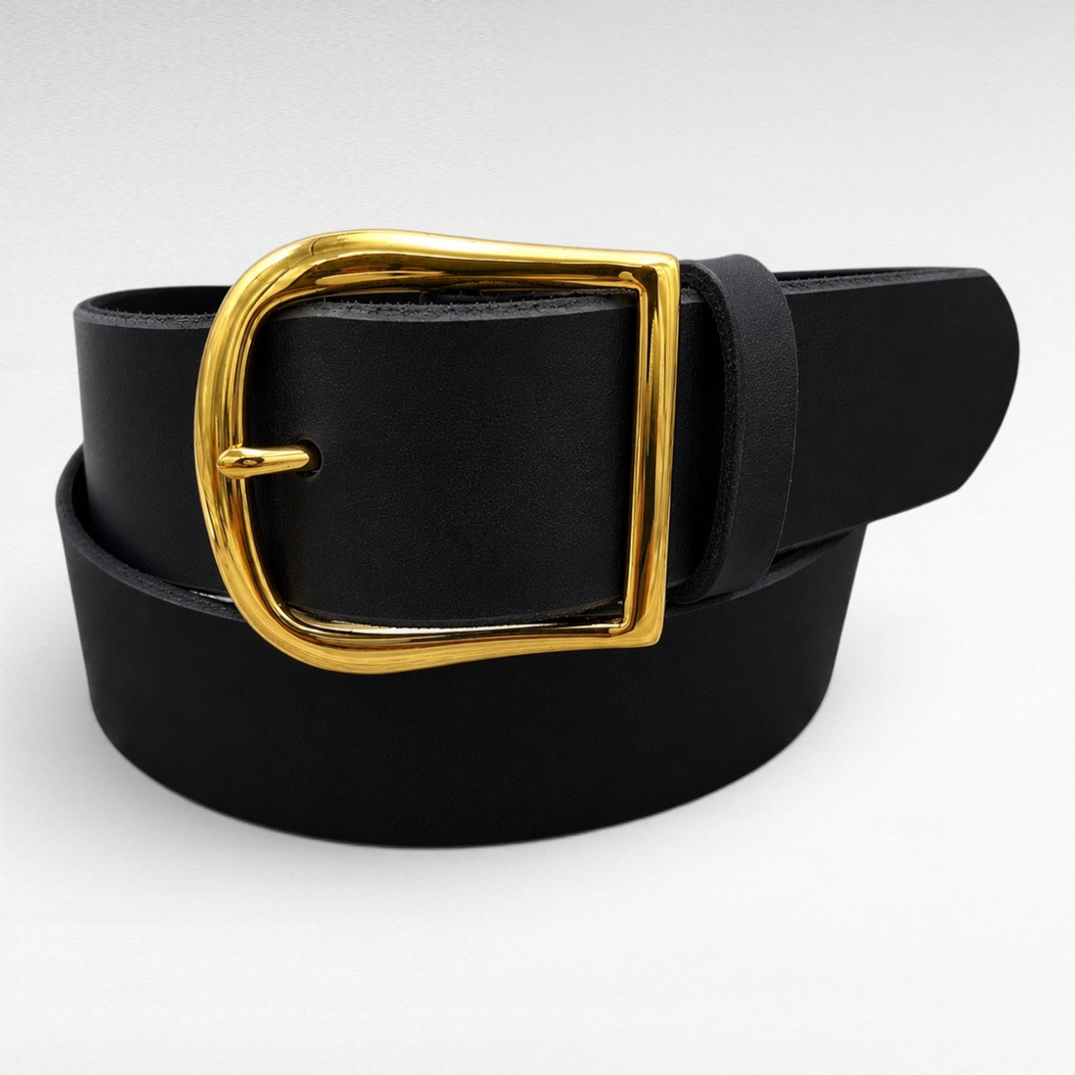 Classic Water Buffalo Leather Belt – Black – 1-3/4" | Handmade in USA