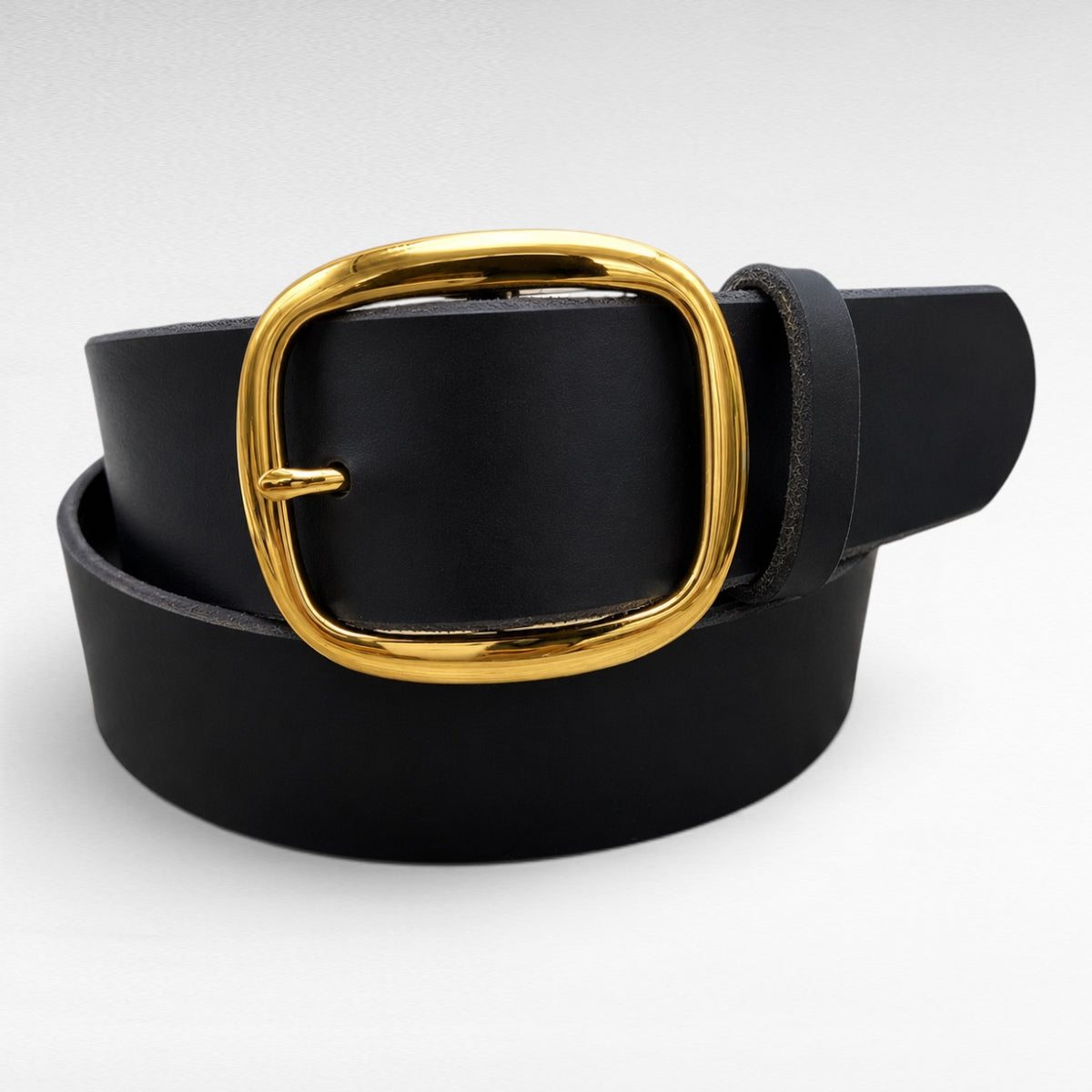 Classic Water Buffalo Leather Belt – Black – 1-3/4" | Handmade in USA