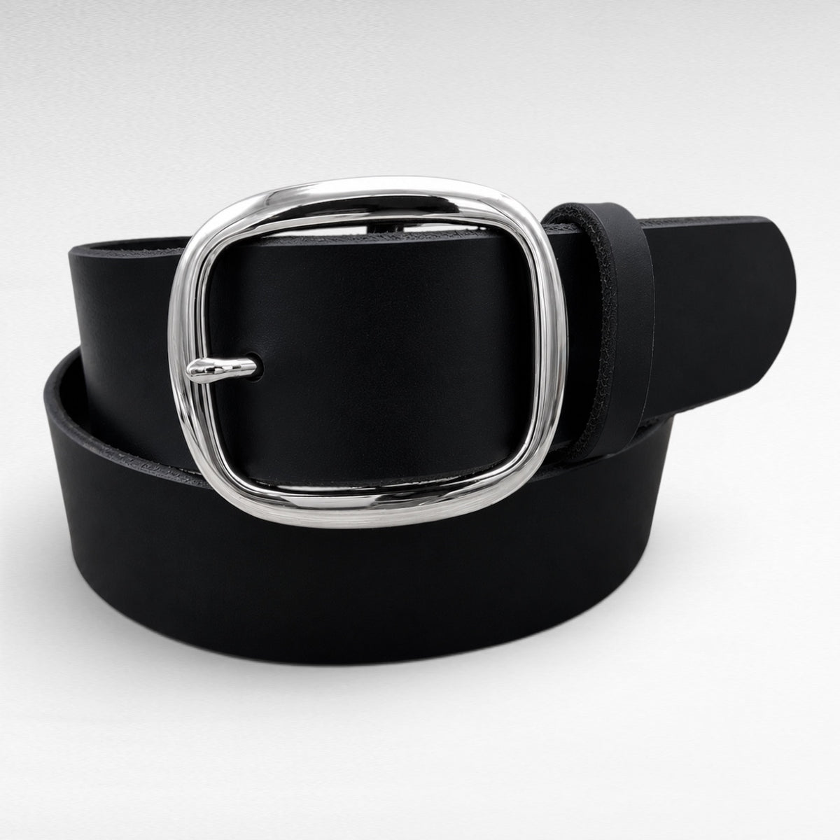 Classic Water Buffalo Leather Belt – Black – 1-3/4" | Handmade in USA