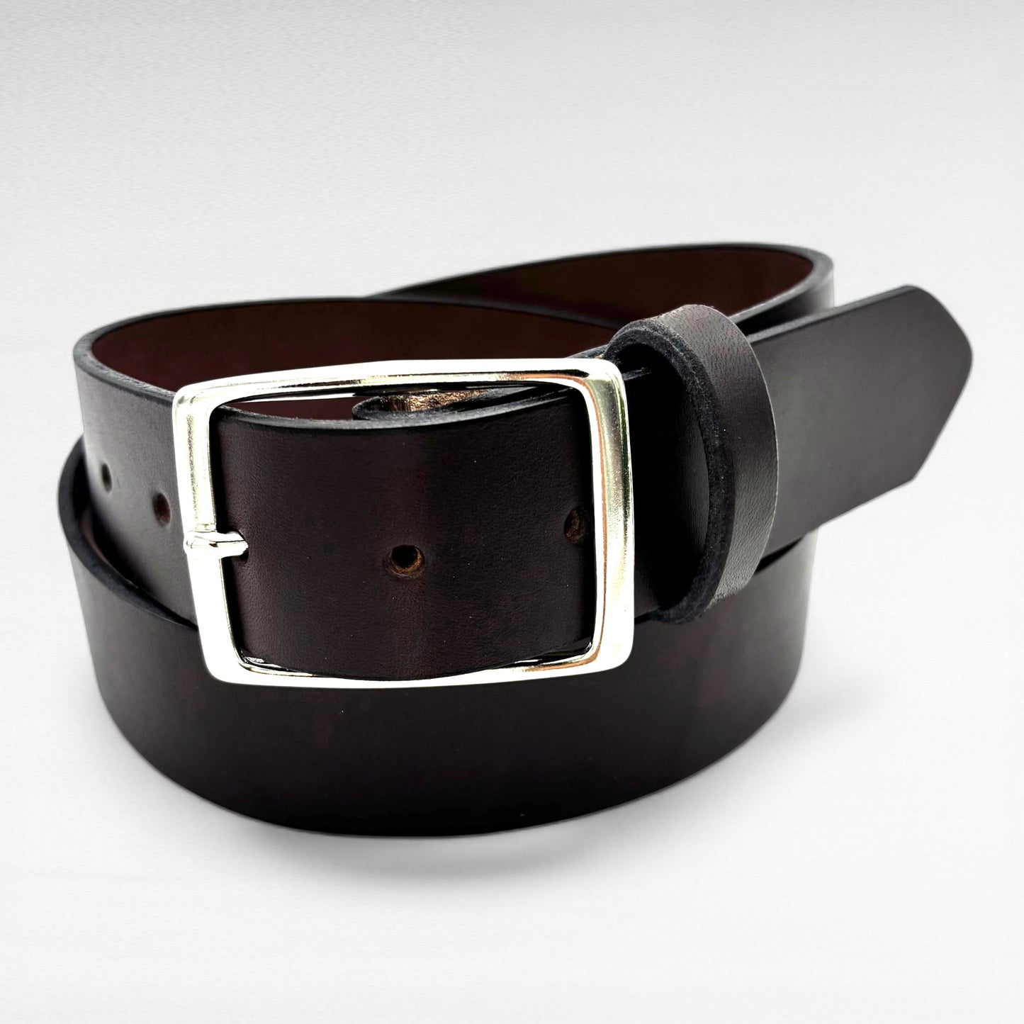 Dark Brown Bridle Leather Belt – 1 1/2” | Handcrafted in USA