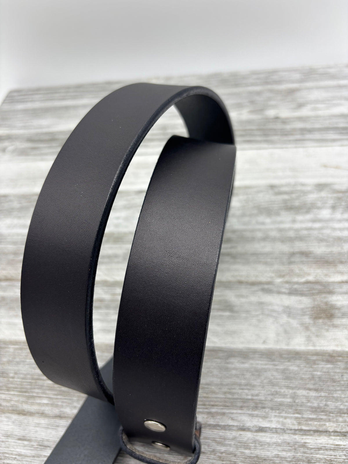 American Bridle Leather Belt – Black – 1-1/2" – Silver Buckle | Handmade in USA
