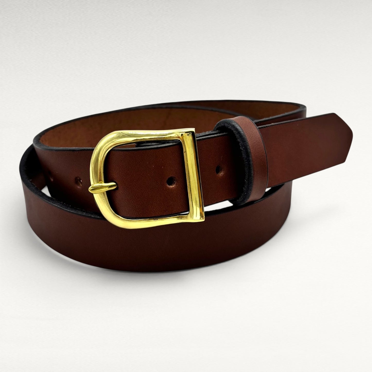 Brown Bridle Leather Belt – 1 1/4” | Handcrafted in USA