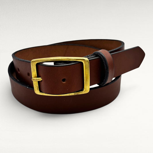 Brown Bridle Leather Belt – 1 1/4” | Handcrafted in USA
