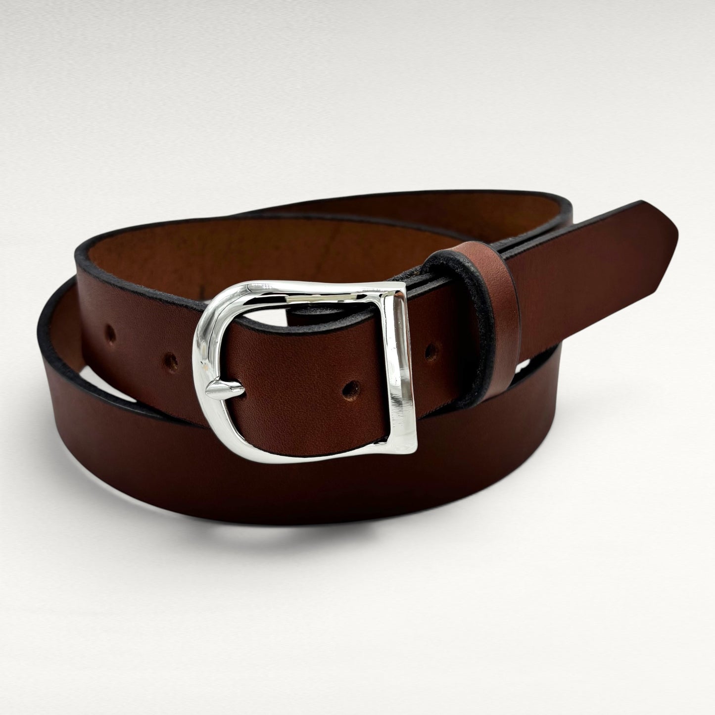 Brown Bridle Leather Belt – 1 1/4” | Handcrafted in USA