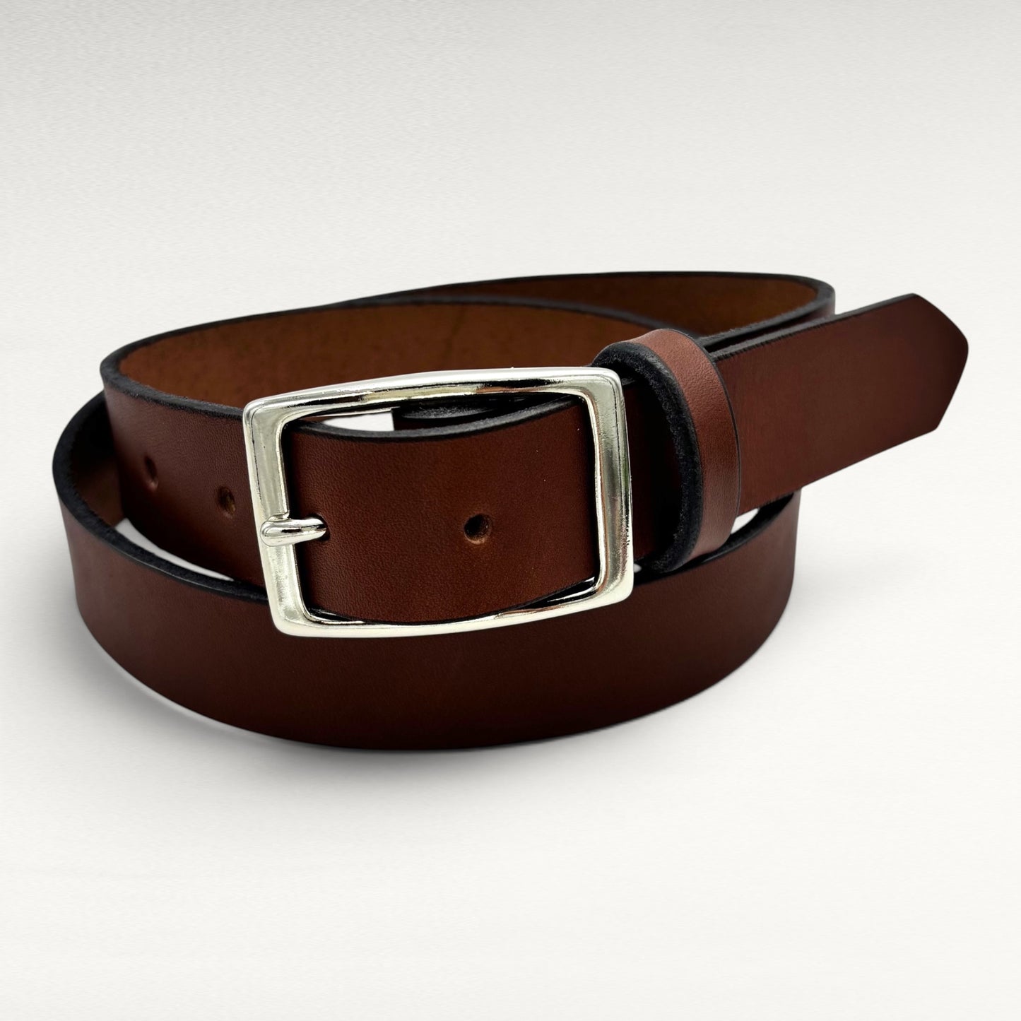 Brown Bridle Leather Belt – 1 1/4” | Handcrafted in USA