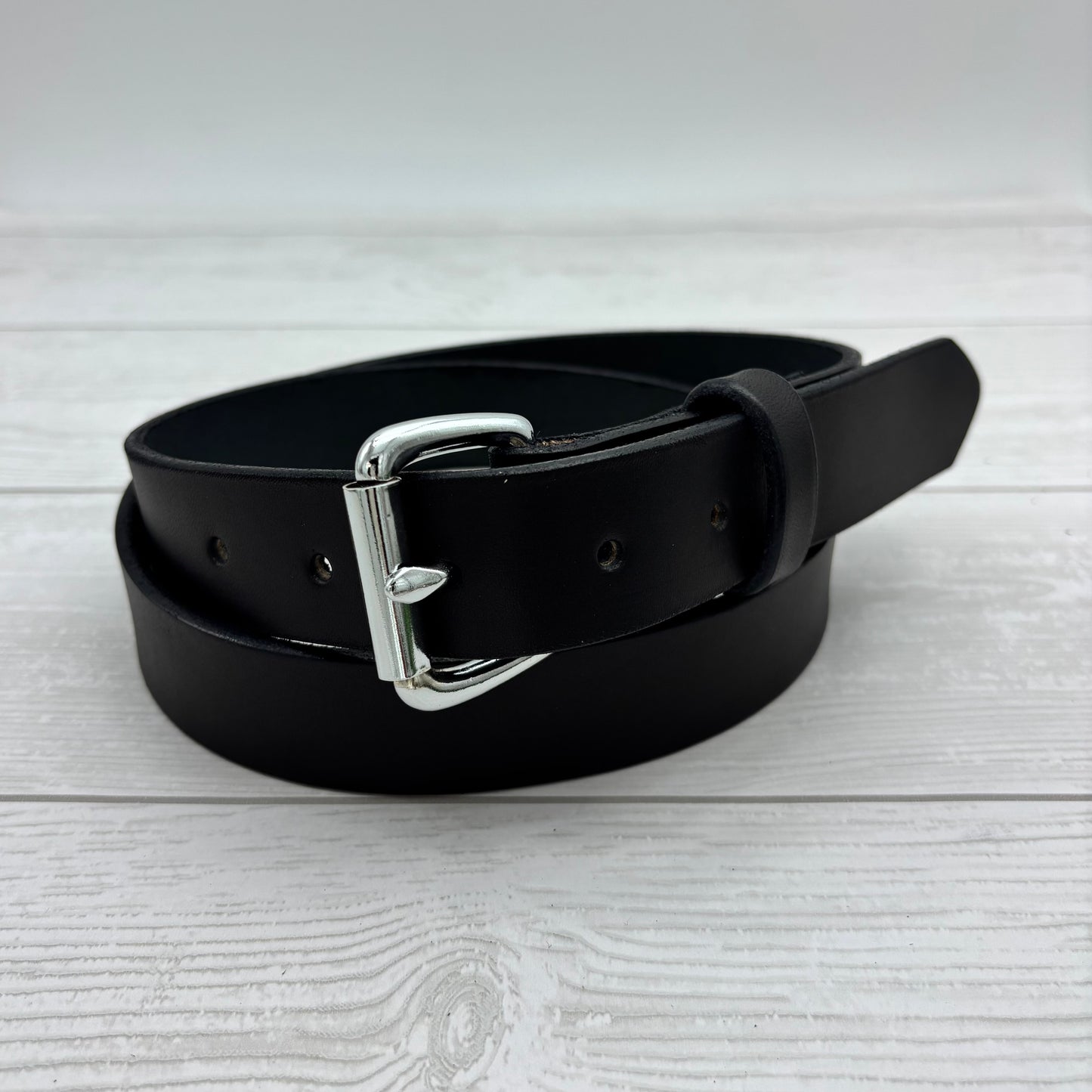 Black Bridle Leather Belt – 1 1/4” | Handcrafted in USA