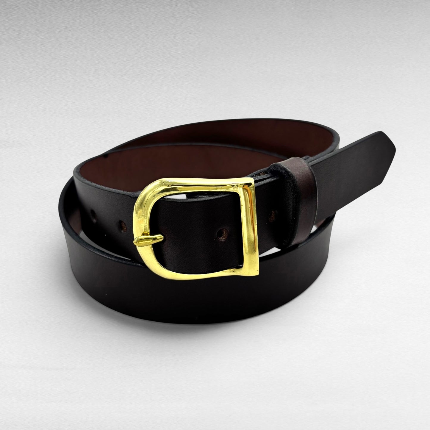 Dark Brown Bridle Leather Belt – 1 1/4” | Handcrafted in USA