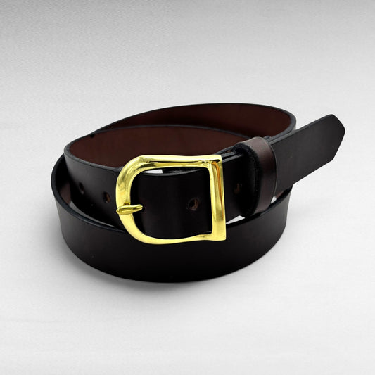 Dark Brown Bridle Leather Belt – 1 1/4” | Handcrafted in USA