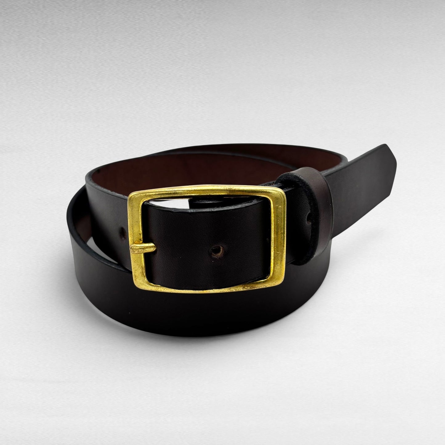 Dark Brown Bridle Leather Belt – 1 1/4” | Handcrafted in USA