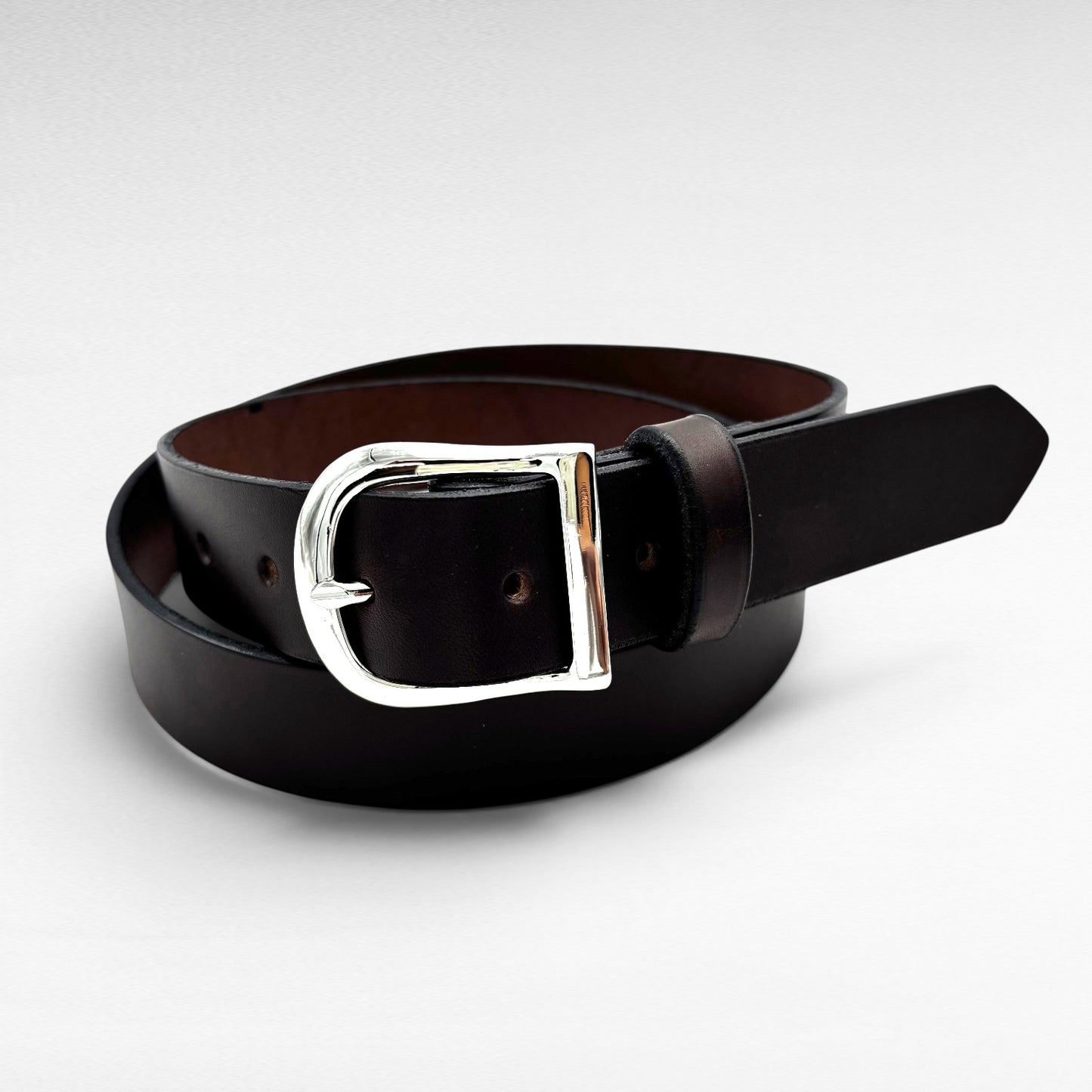 Dark Brown Bridle Leather Belt – 1 1/4” | Handcrafted in USA