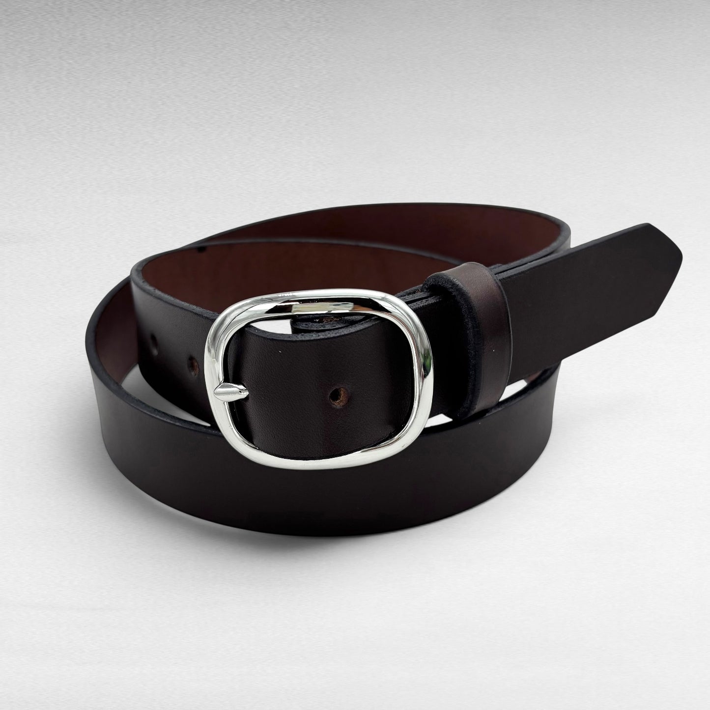 Dark Brown Bridle Leather Belt – 1 1/4” | Handcrafted in USA