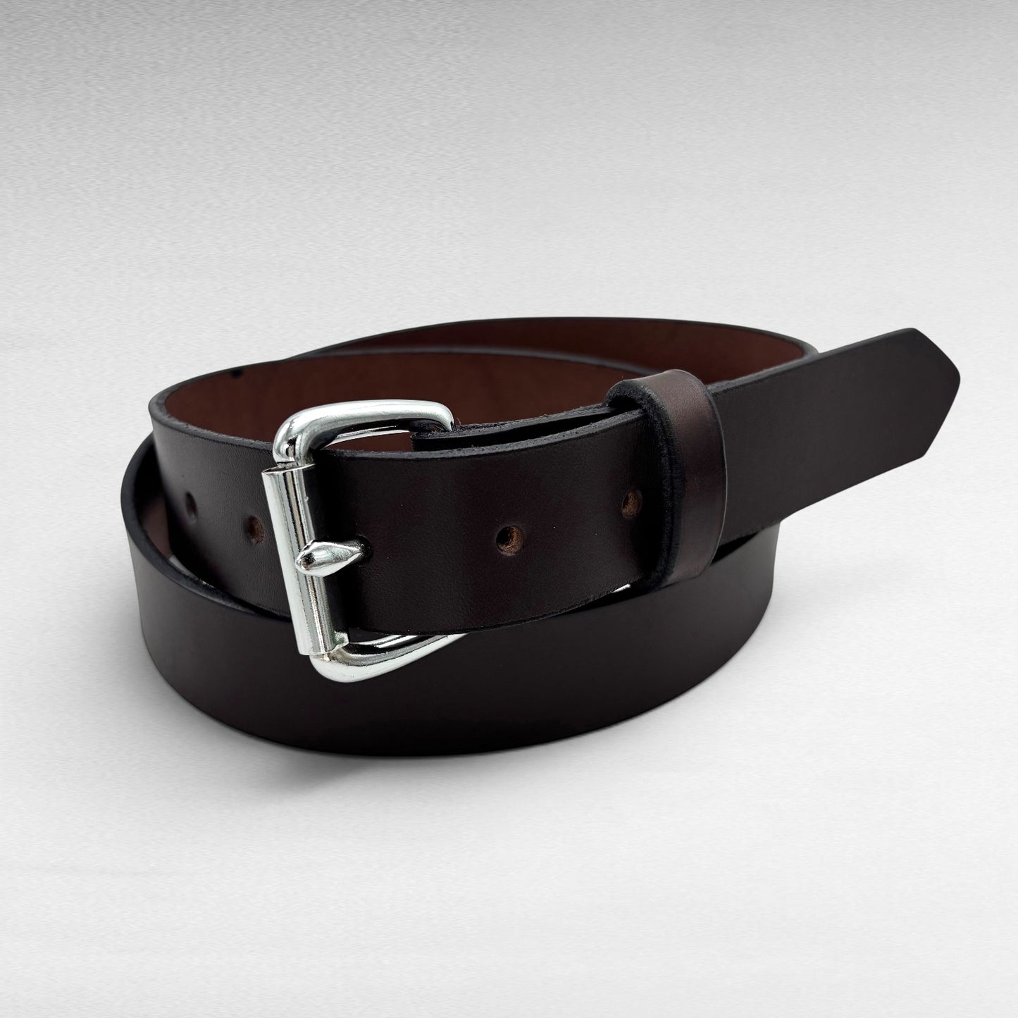 Dark Brown Bridle Leather Belt – 1 1/4” | Handcrafted in USA
