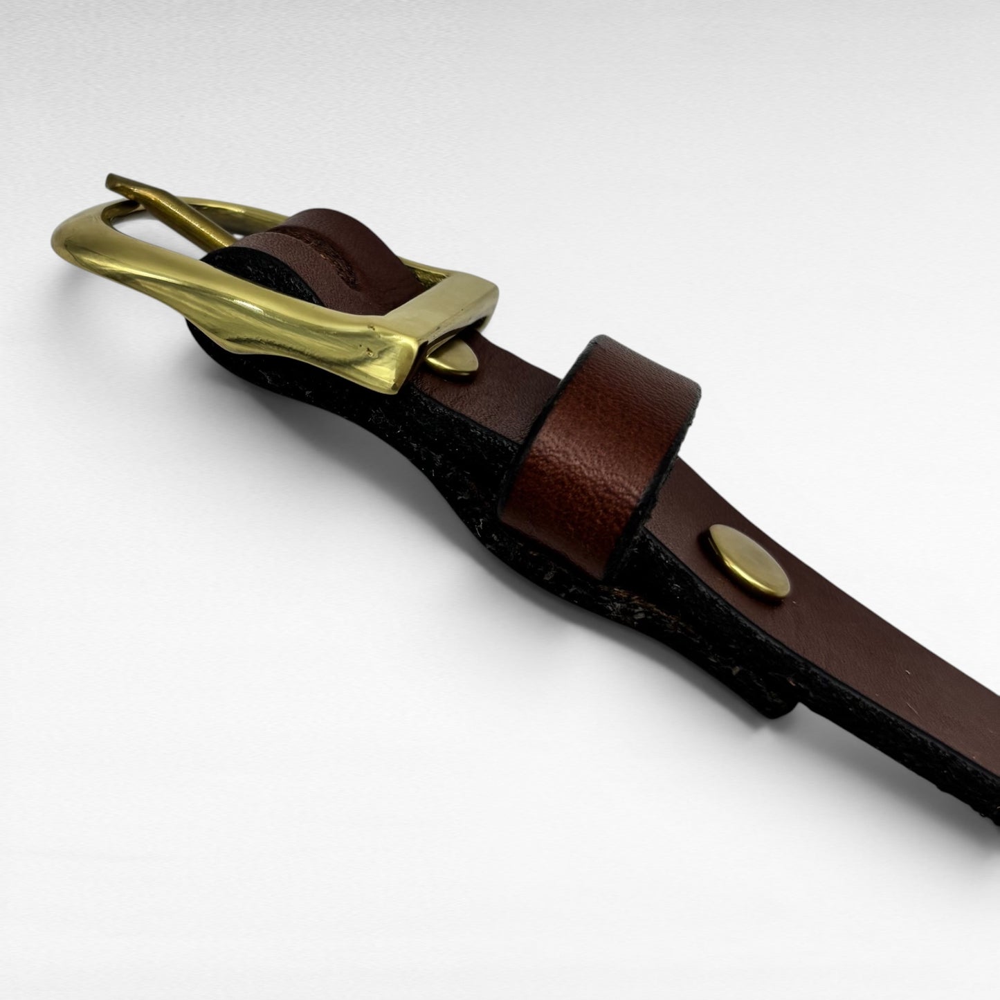 Brown Bridle Leather Belt – 1” | Handcrafted in USA