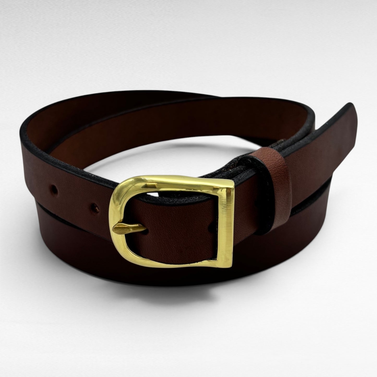 Brown Bridle Leather Belt – 3/4” | Handcrafted in USA