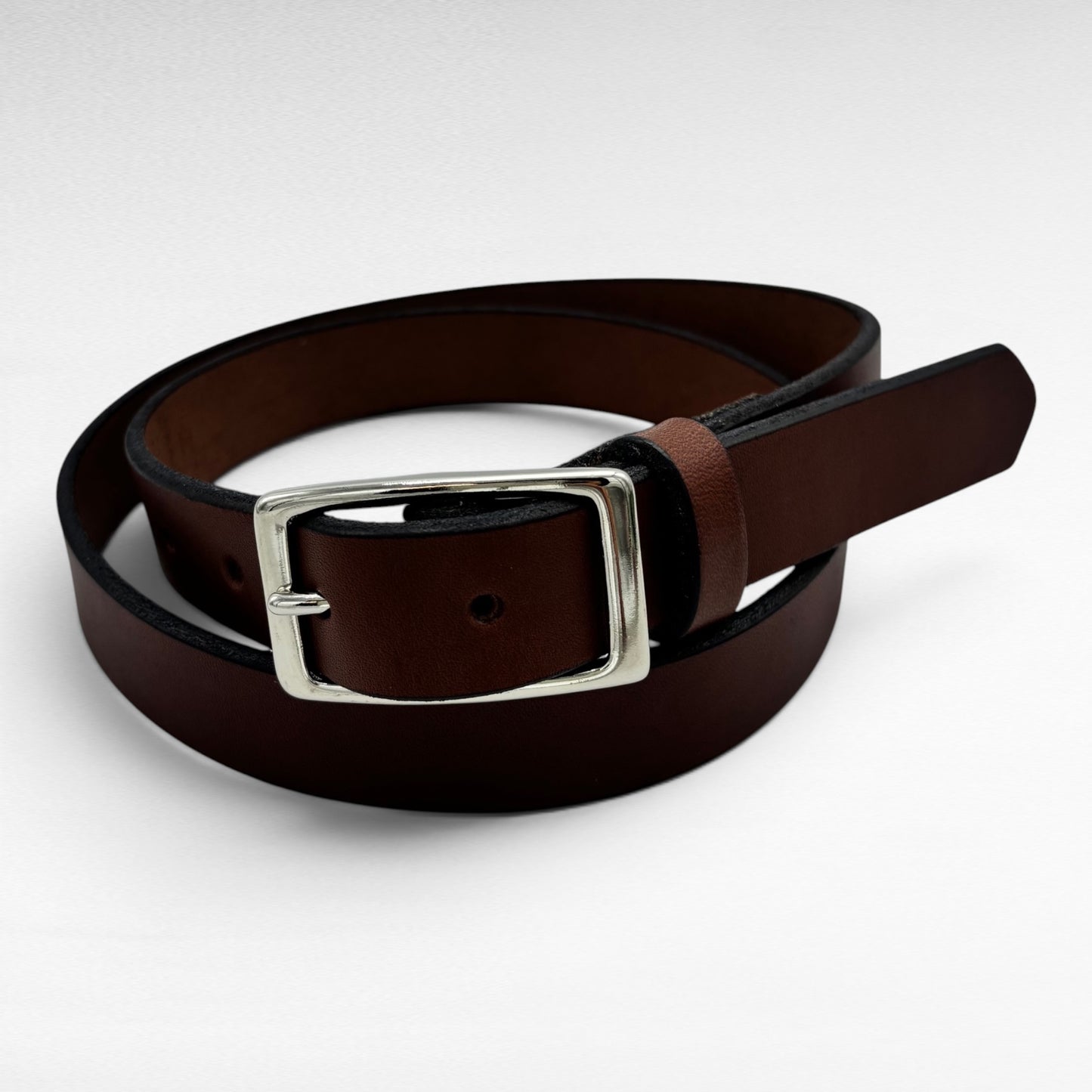 Brown Bridle Leather Belt – 1” | Handcrafted in USA