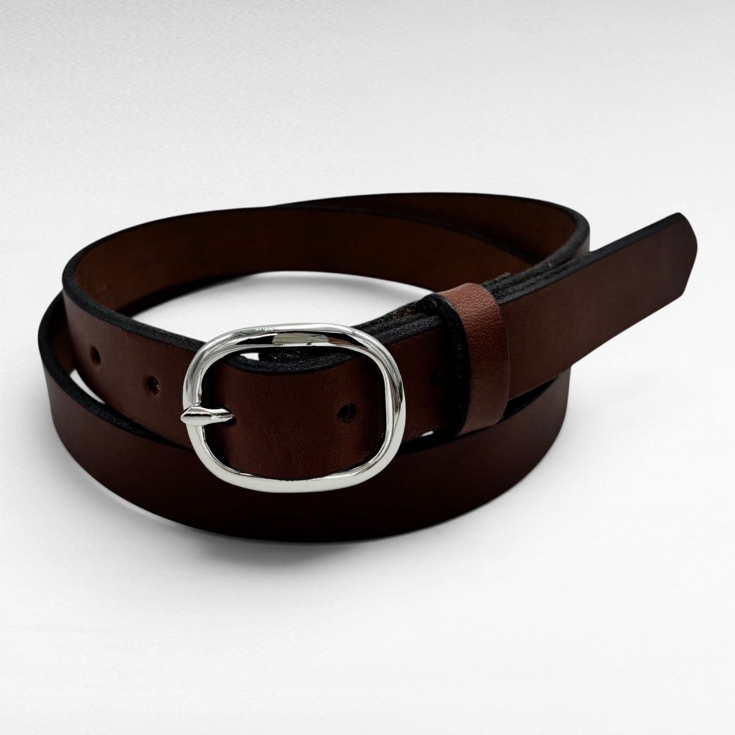 Brown Bridle Leather Belt – 1” | Handcrafted in USA