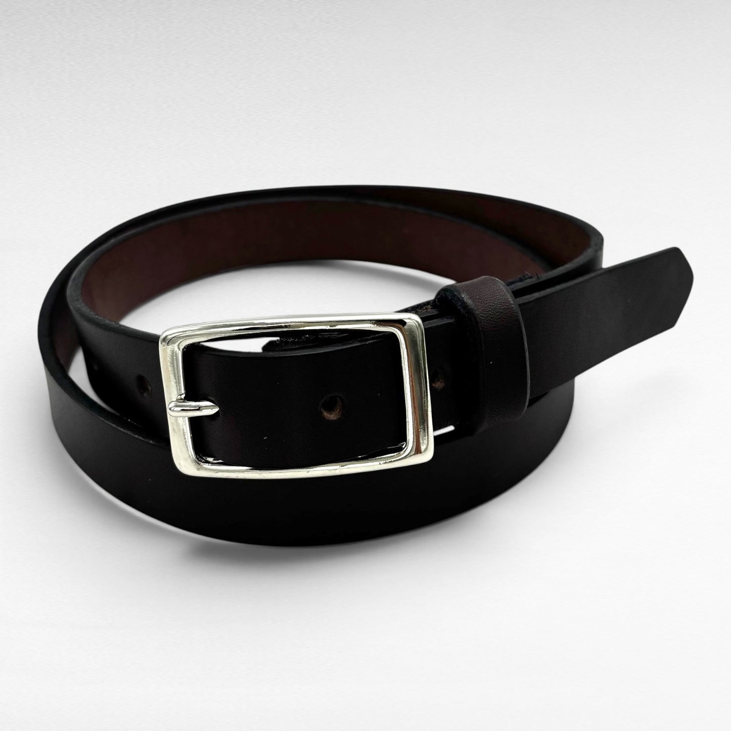 Dark Brown Bridle Leather Belt – 1” | Handcrafted in USA