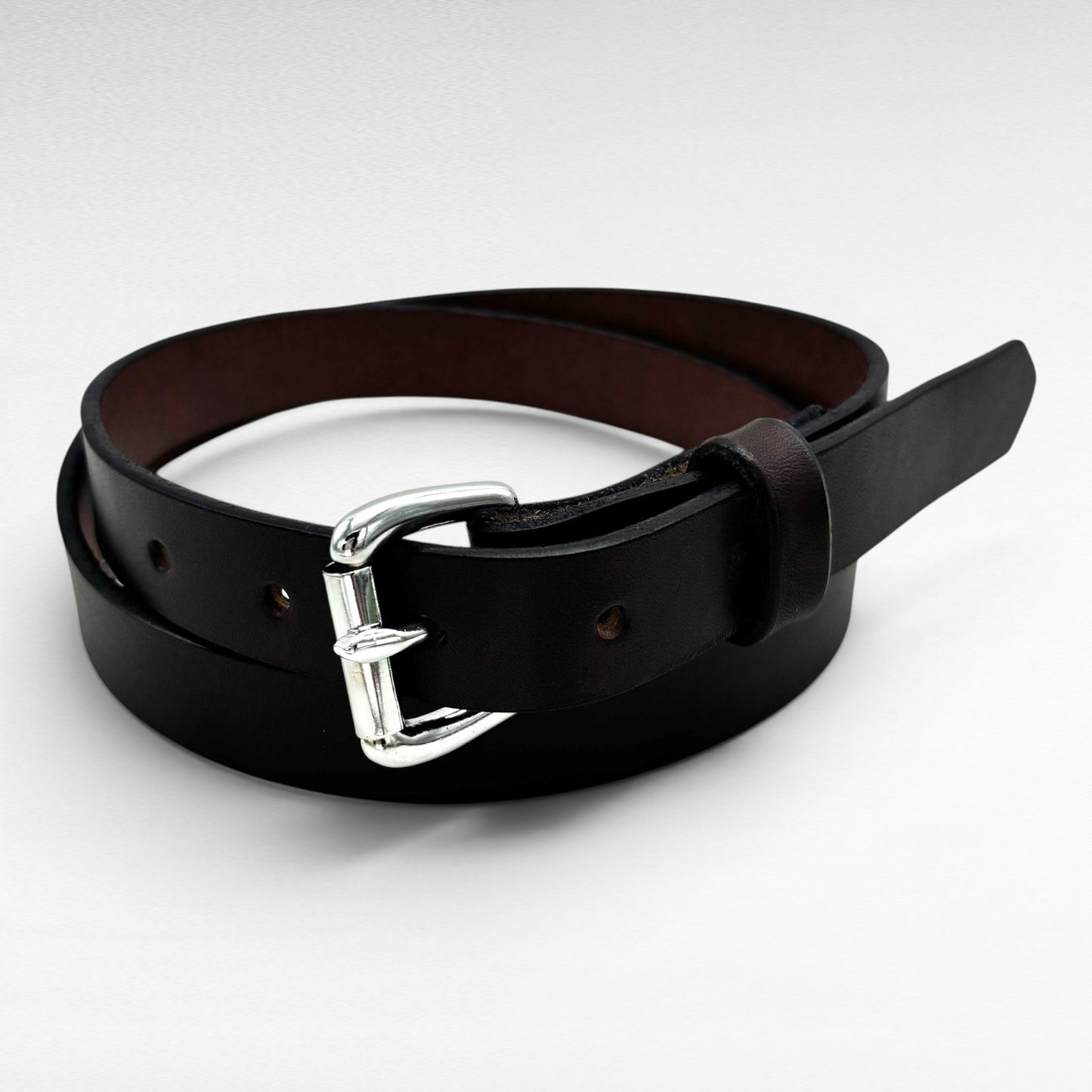 Dark Brown Bridle Leather Belt – 1” | Handcrafted in USA