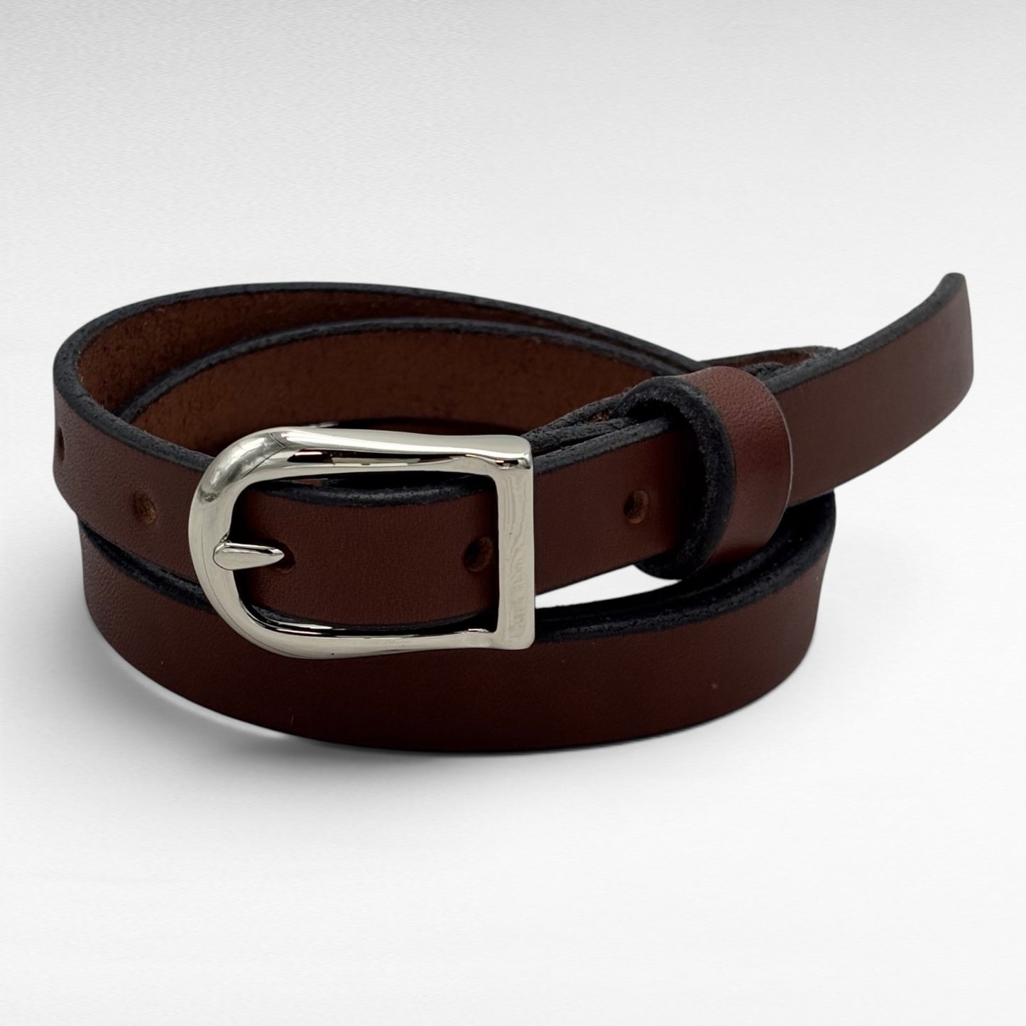 Brown Bridle Leather Belt – 3/4” | Handcrafted in USA