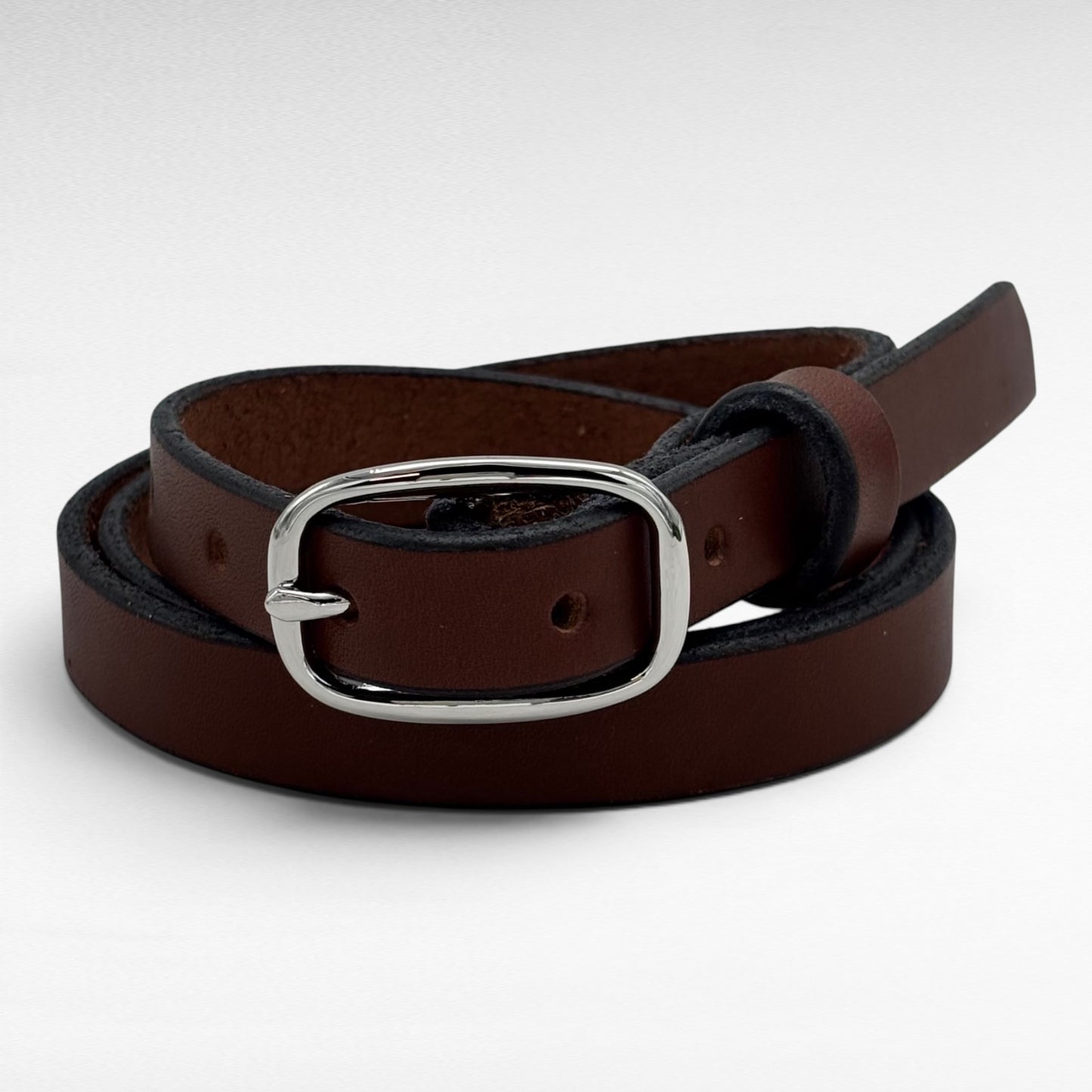 Brown Bridle Leather Belt – 3/4” | Handcrafted in USA